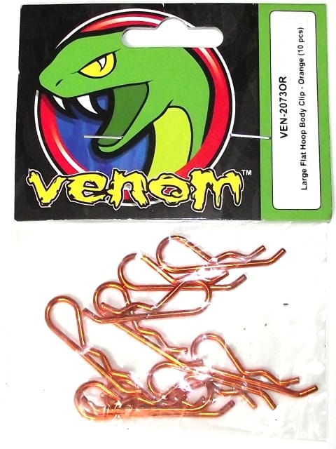 VENOM LARGE HOOP BODY CLIP ORANGE 10PCS VEN-2073OR