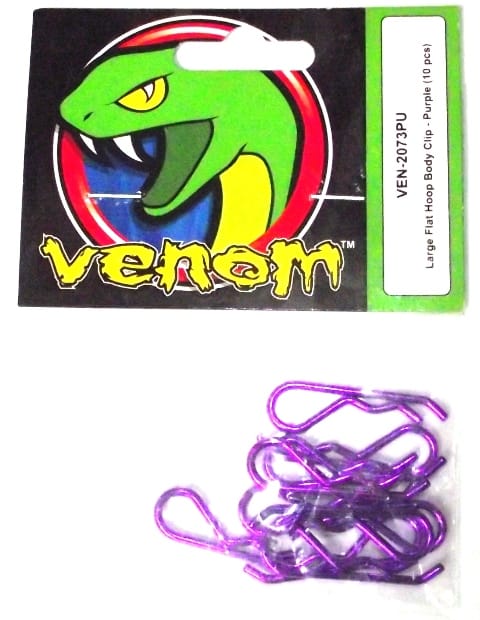 VENOM LARGE HOOP BODY CLIP PURPLE 10PCS VEN-2073PU