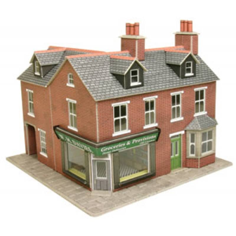 METCALFE PO263 TERRACED CORNER SHOP RED BRICK