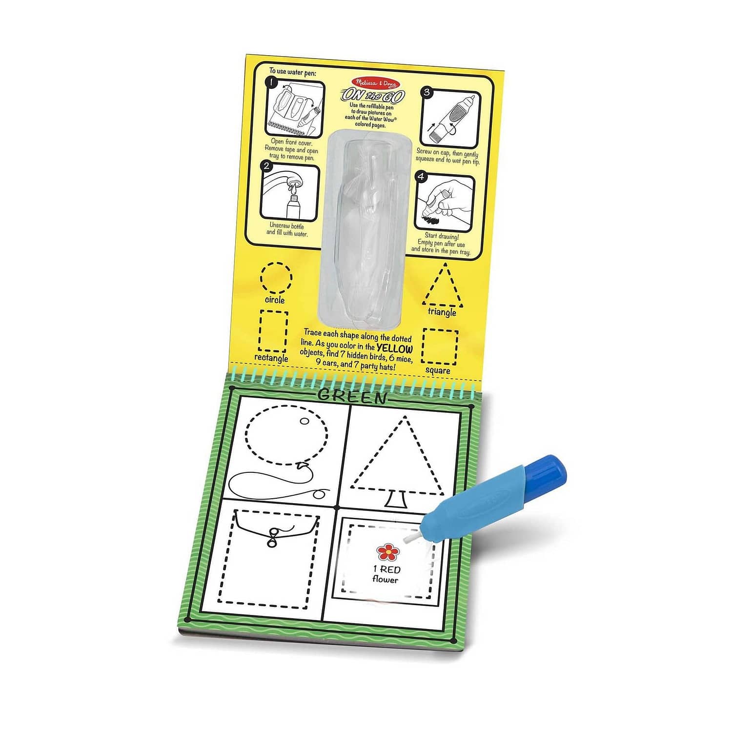 Melissa & Doug - Water Wow! - Colors & Shapes Water Reveal Pad - On The Go Travel Activity - Image 4