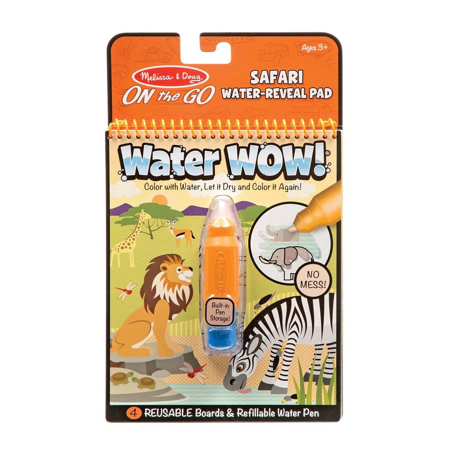Melissa & Doug - Water Wow! - Safari Water Reveal Pad - On The Go Travel Activity