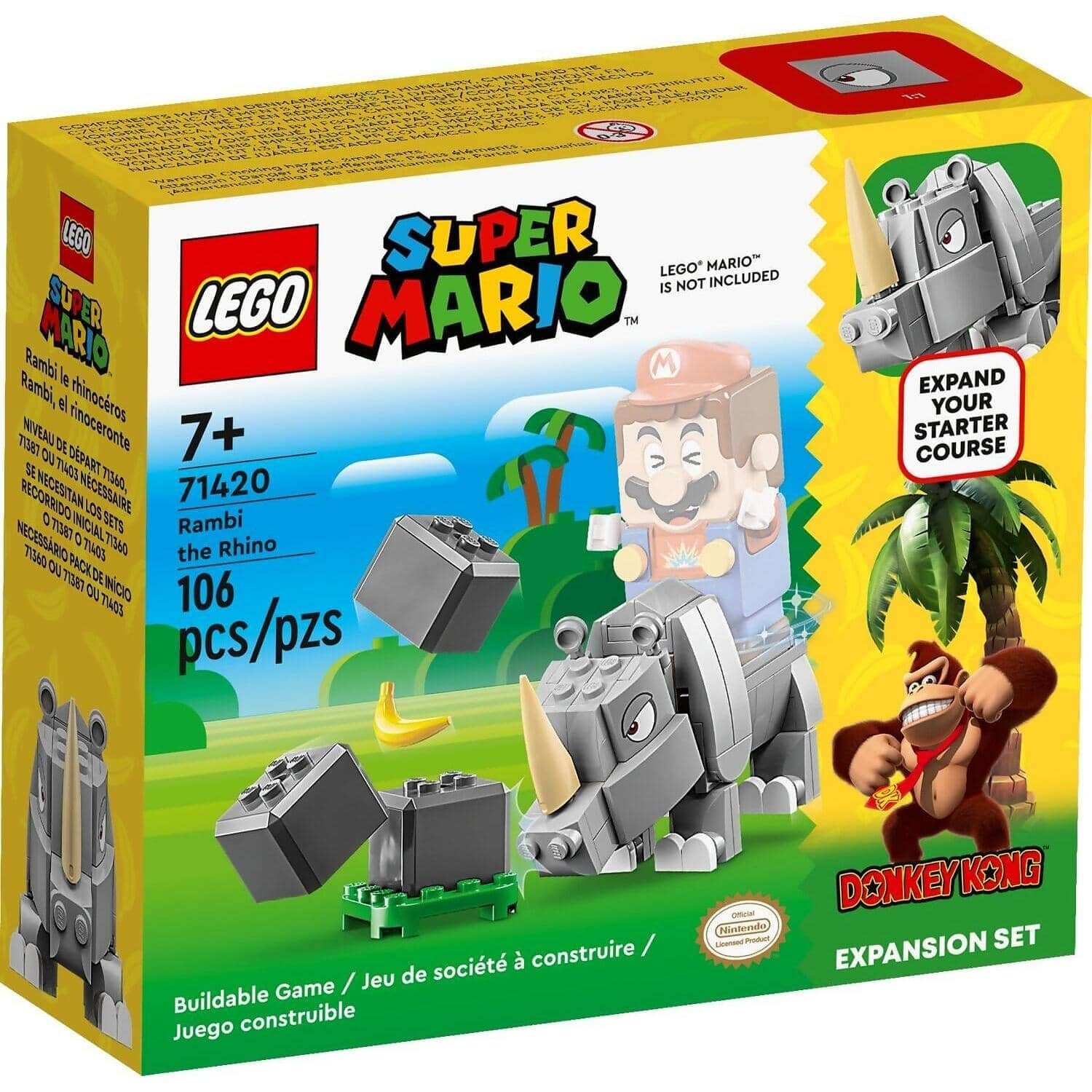 LEGO 71420 Rambi the Rhino Expansion Set - Super Mario