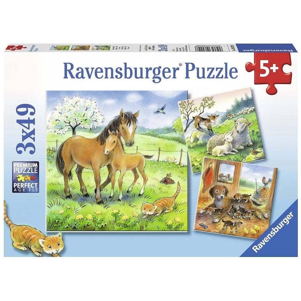 Ravensburger - Cuddle Time Jigsaw Puzzle 3x49 Pieces