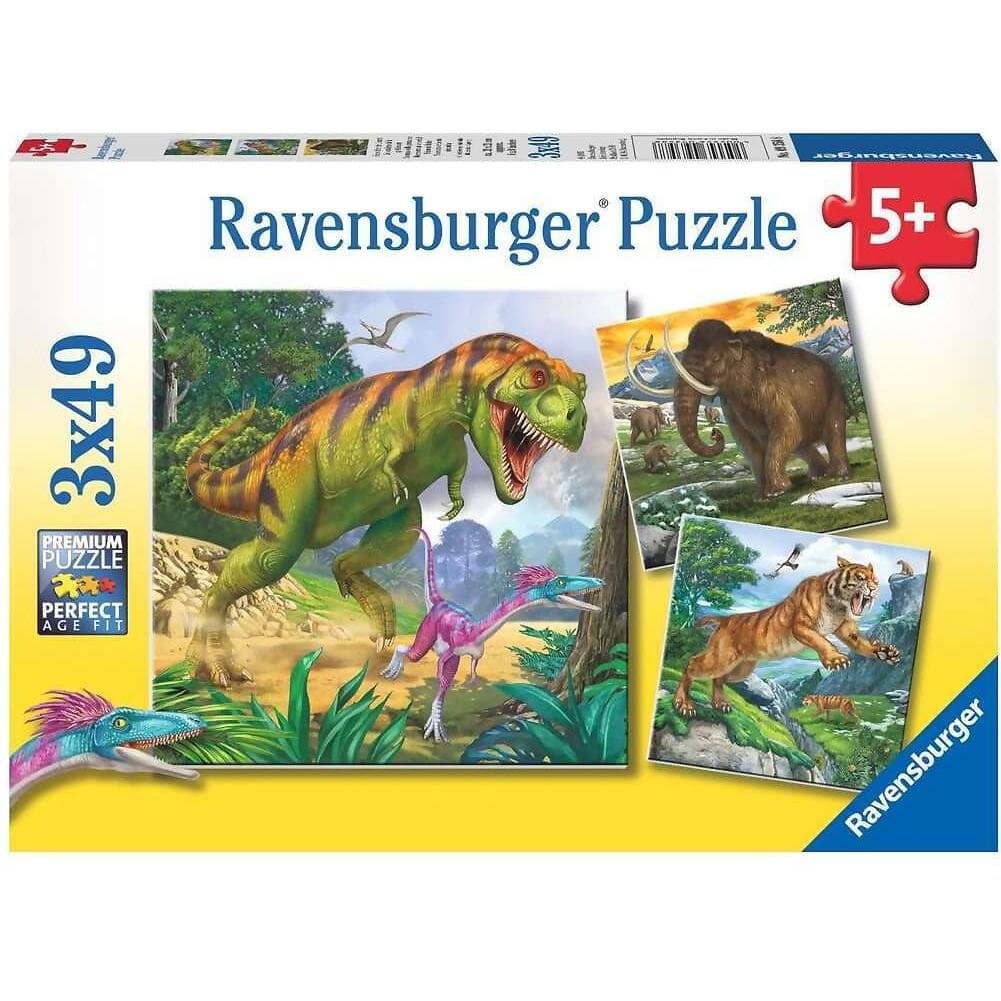 Ravensburger - Rulers Of Primeval Times Jigsaw Puzzle 3x49 Pieces