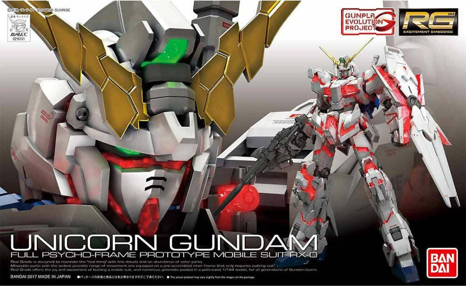 Bandai - Gundam Rg 1:144 Unicorn