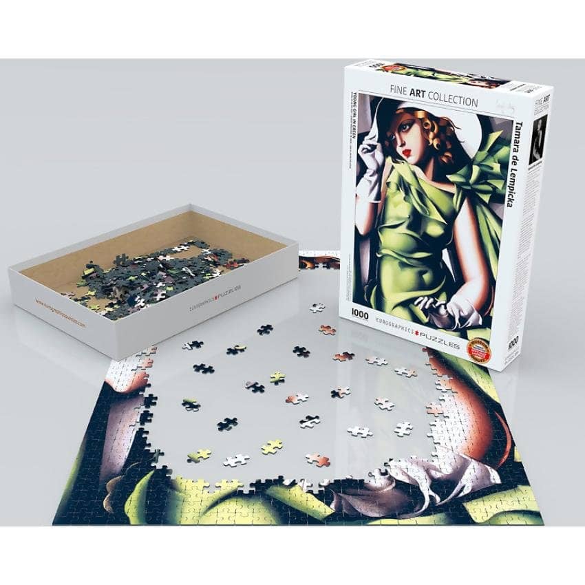 Eurographics - Young Girl In Green By De Lempicka - Jigsaw Puzzle 1000 Pieces - Image 2