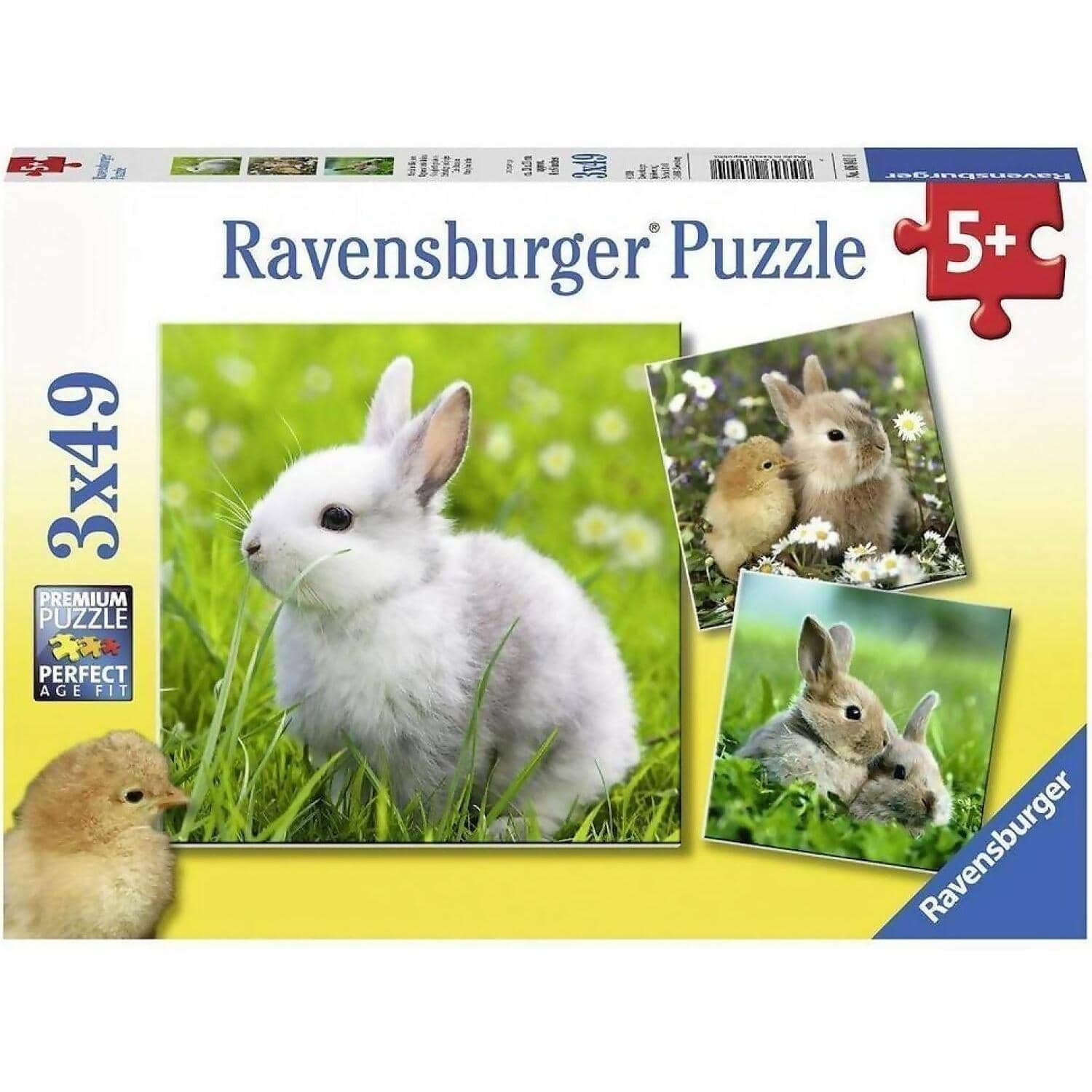Ravensburger - Cute Bunnies Jigsaw Puzzle 3x49 Pieces