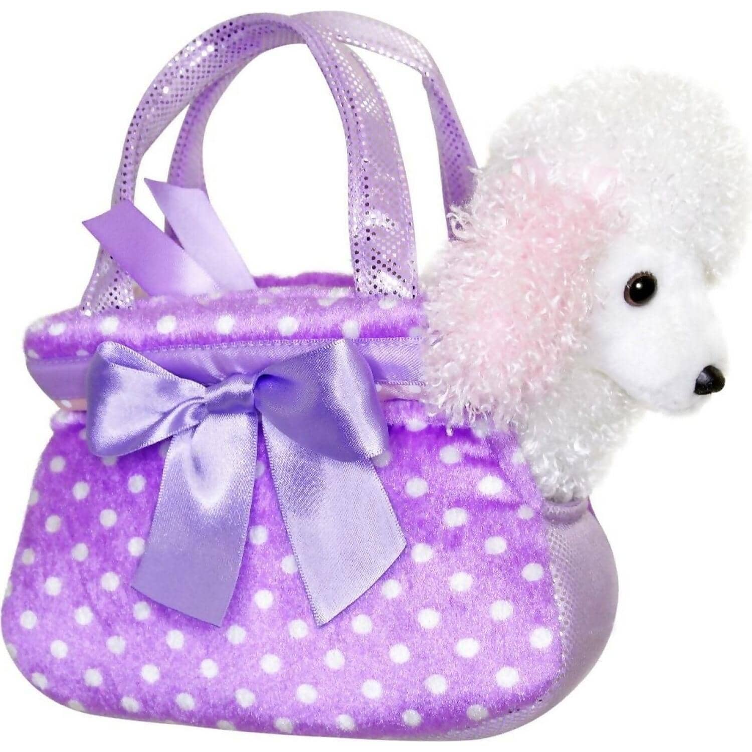 Cotton Candy - Fancy Pals Poodle Purple Spot Bag