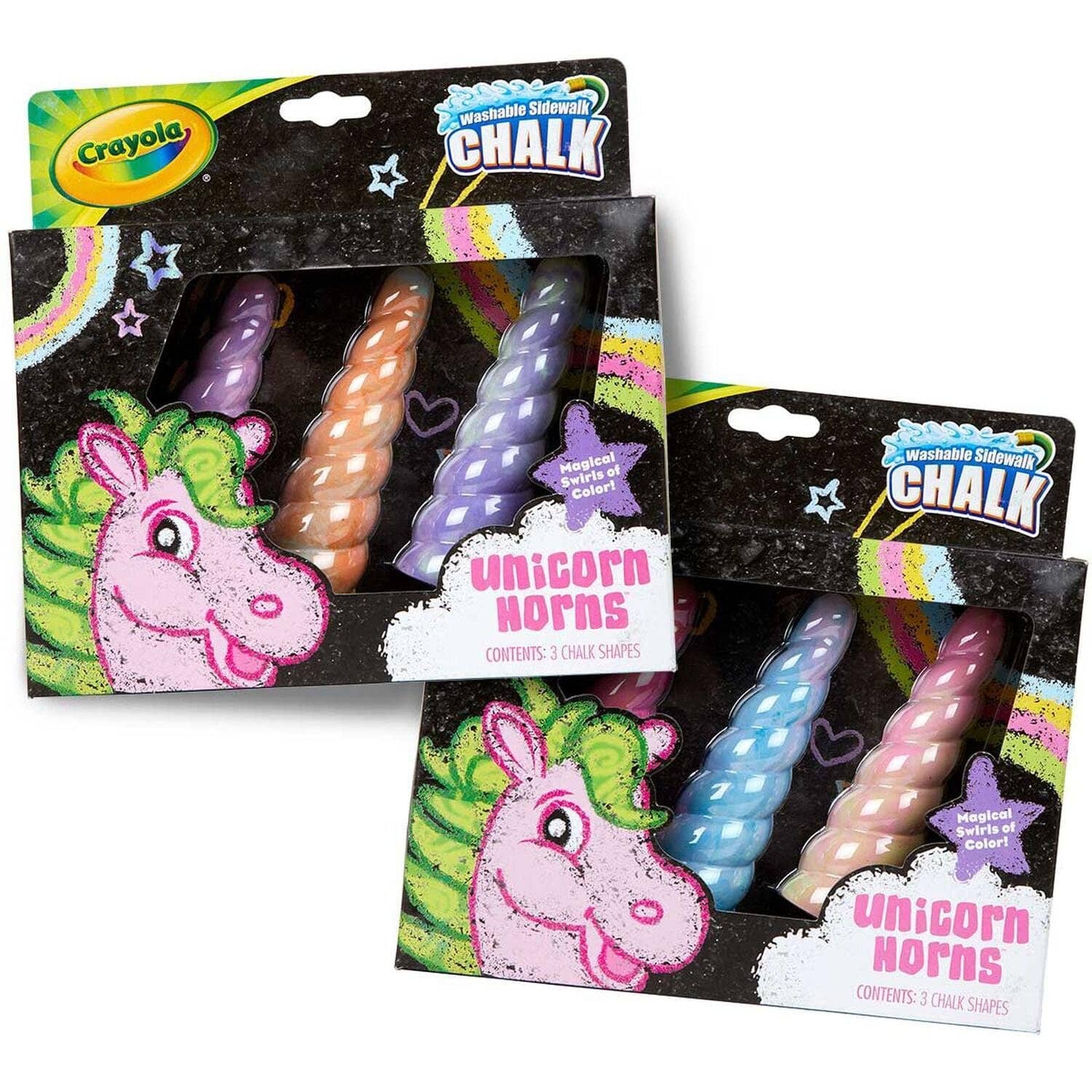 Crayola - Unicorn Sidewalk Chalk Mystery 3 Count (Assorted Styles) - Image 2