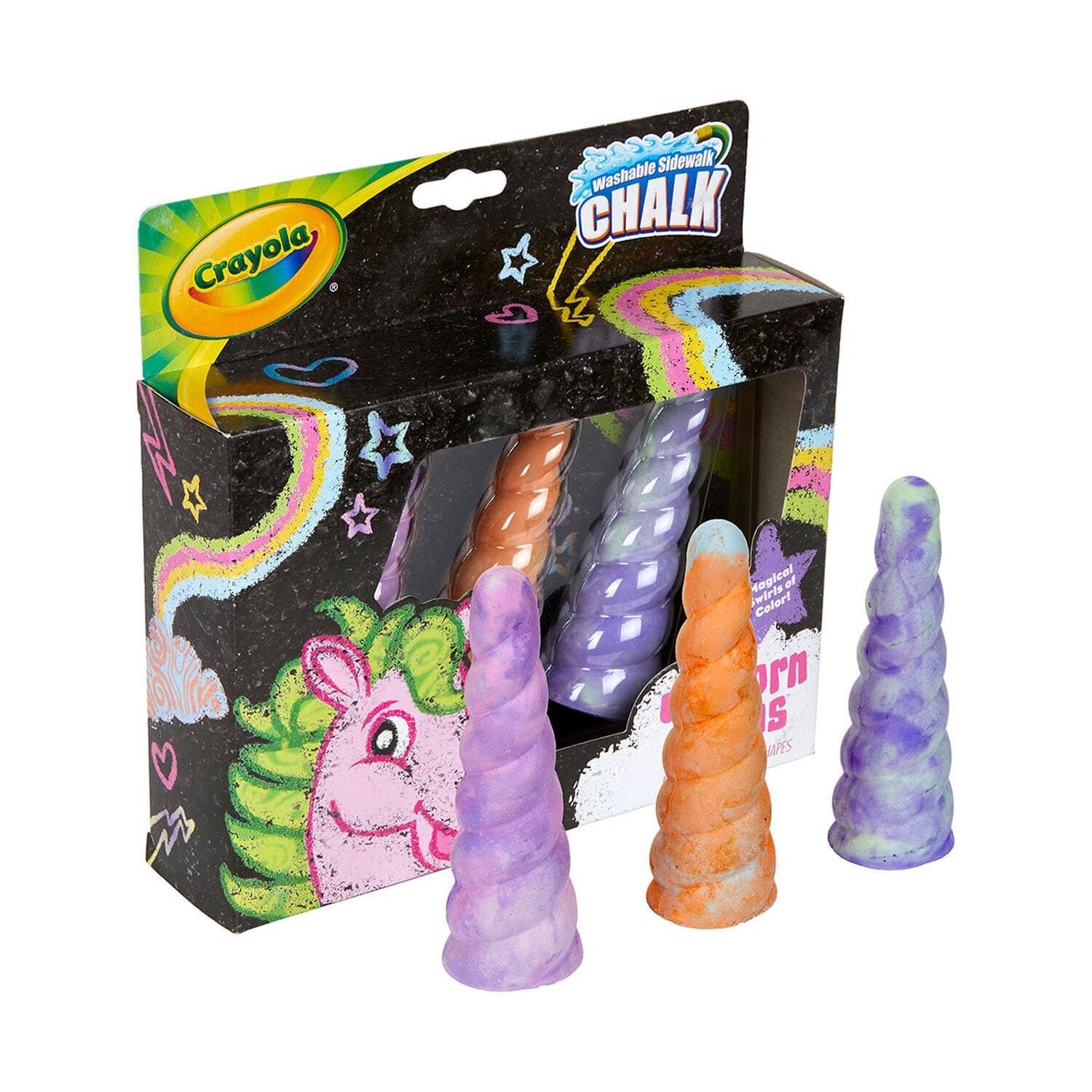 Crayola - Unicorn Sidewalk Chalk Mystery 3 Count (Assorted Styles) - Image 5