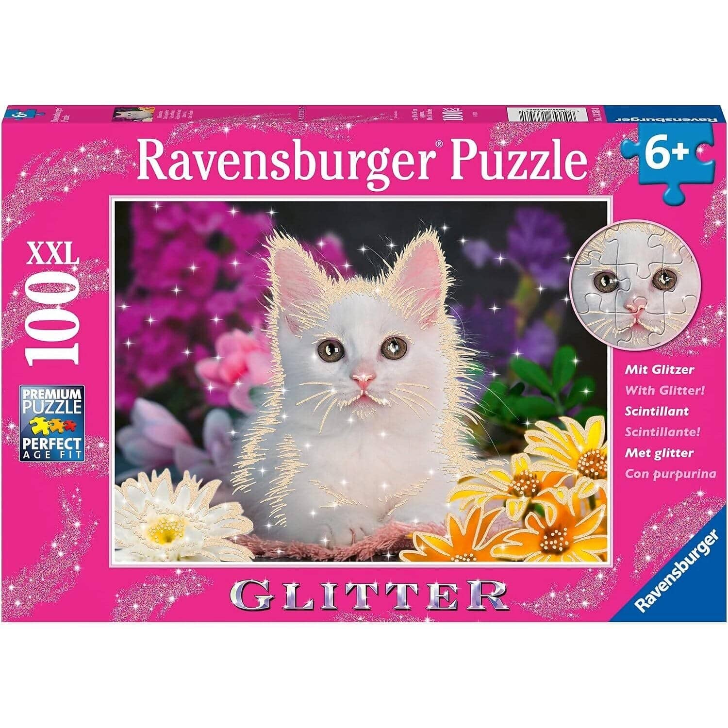 Ravensburger - Glitter Cat Jigsaw Puzzle XXL 100 Pieces