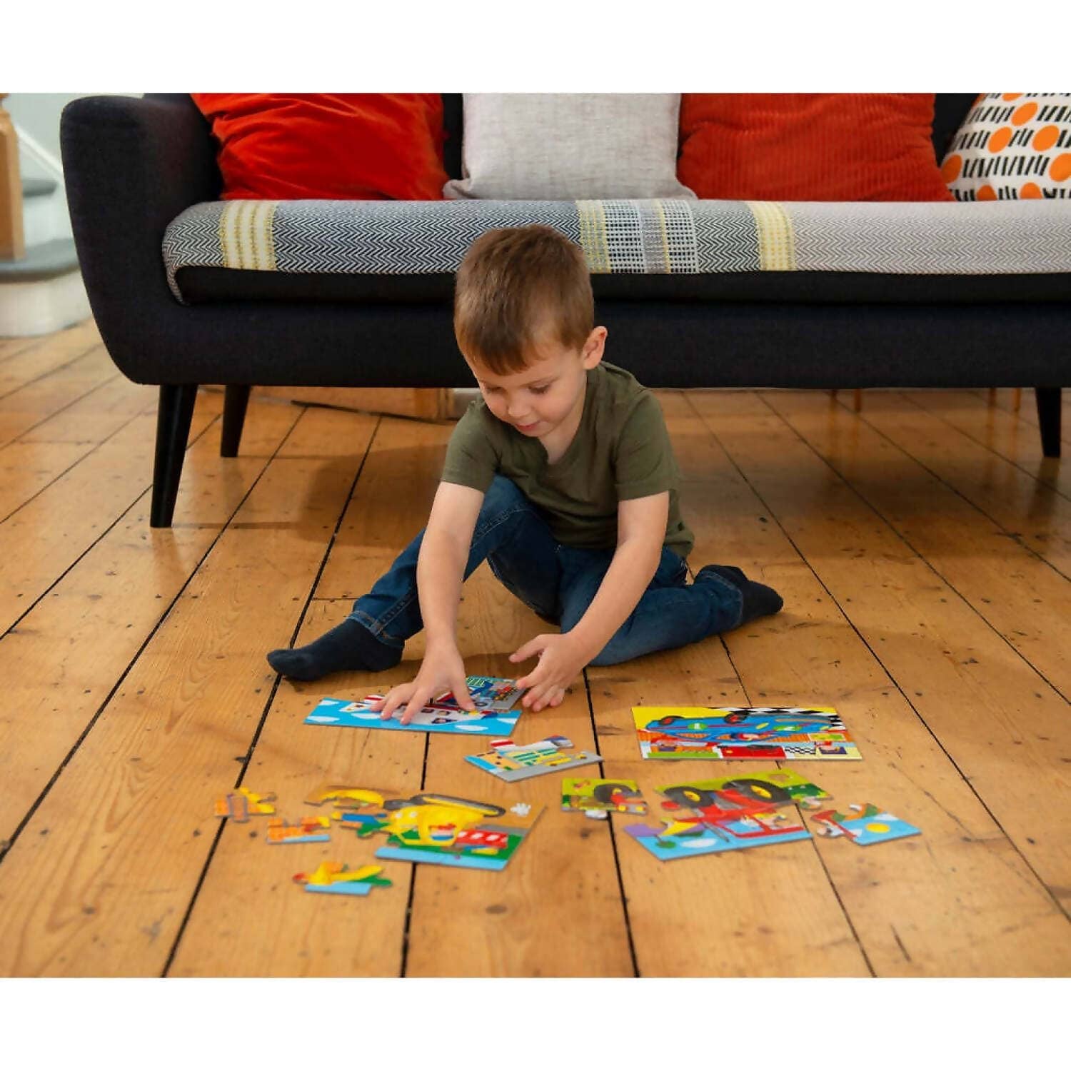 GALT - 4 Puzzles In A Box - Vehicles - 4 Different Puzzles - 2 Pieces Each - Image 2