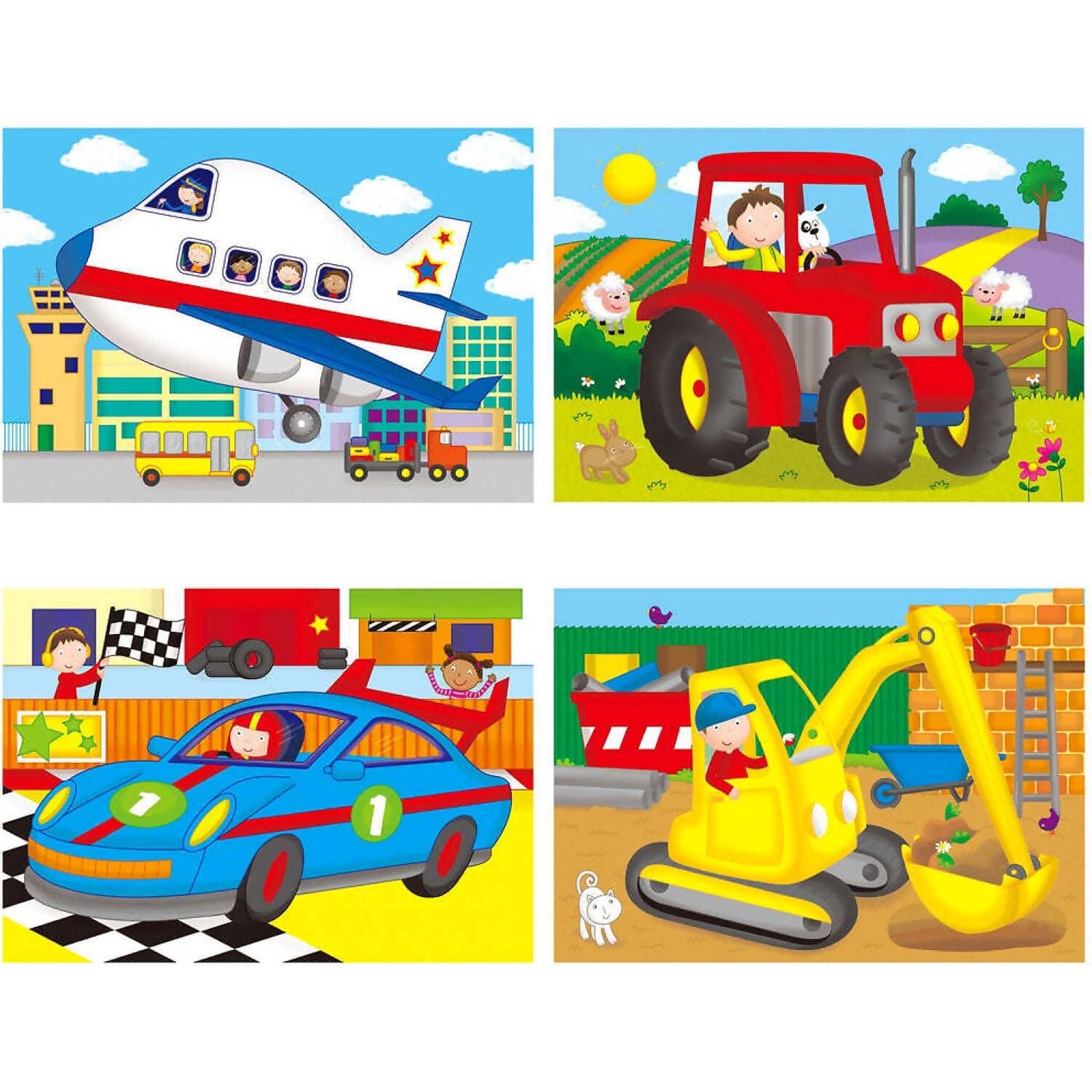 GALT - 4 Puzzles In A Box - Vehicles - 4 Different Puzzles - 2 Pieces Each - Image 4