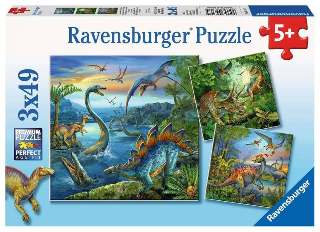 Ravensburger - Dinosaur Fascination Mythical Creatures Jigsaw Puzzle 3x49 Pieces