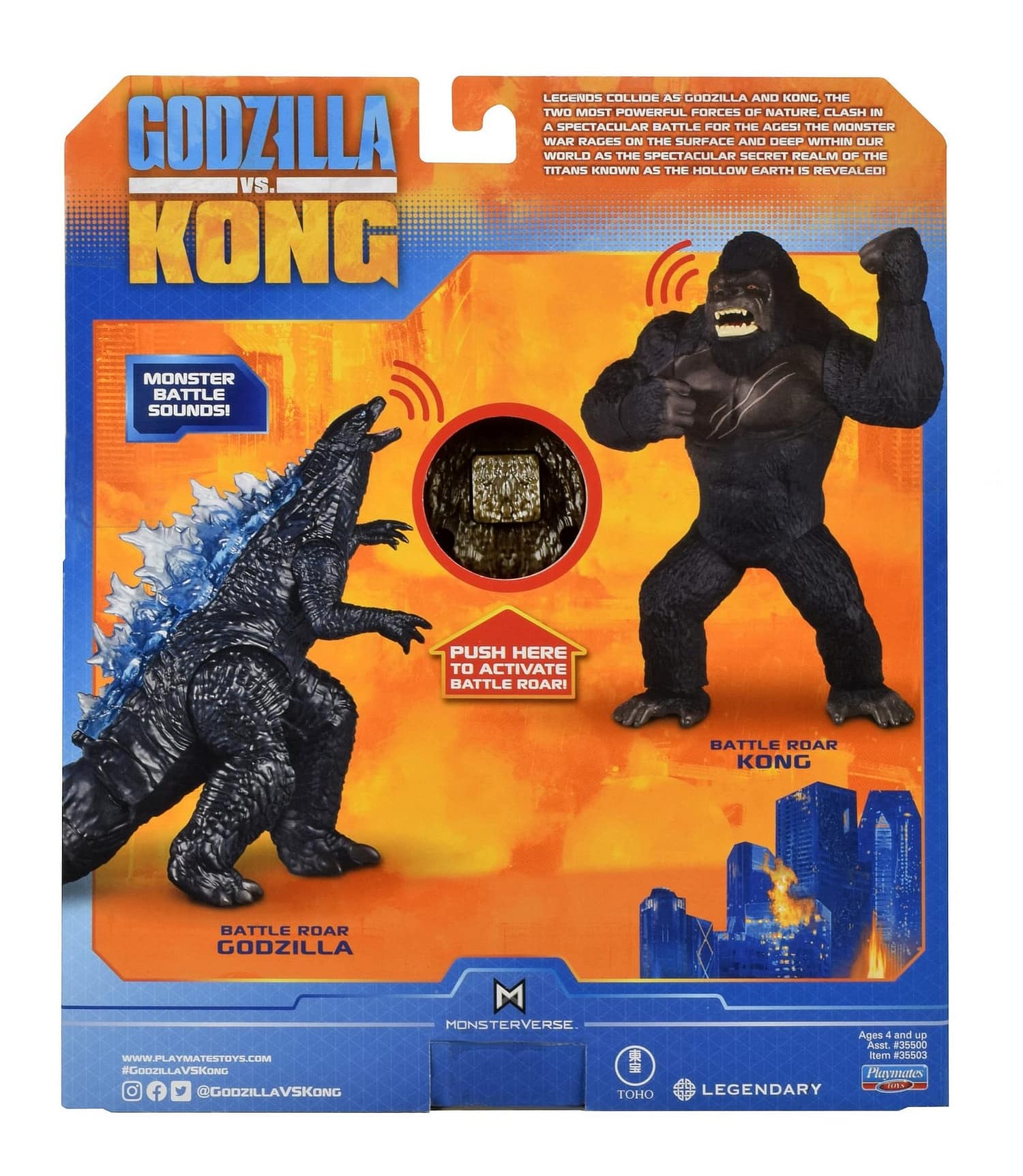 Monsterverse 18cm Deluxe Electronic Figures Godzilla & Kong Asst
