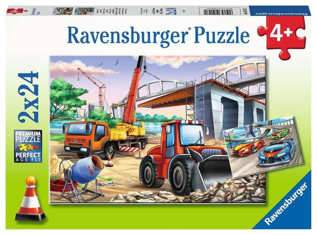Ravensburger - Construction & Cars Jigsaw Puzzle 2X24 Pieces