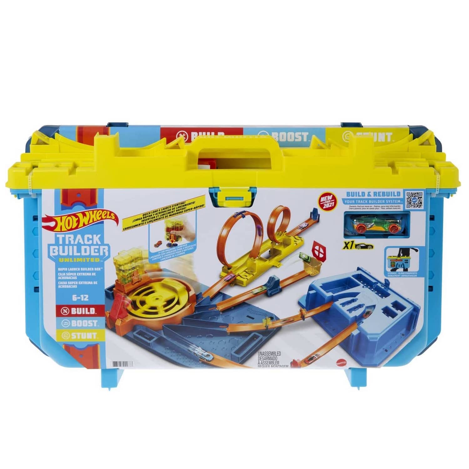 Hot Wheels® - Track Builder Unlimited Rapid Launch Builder Box  Mattel