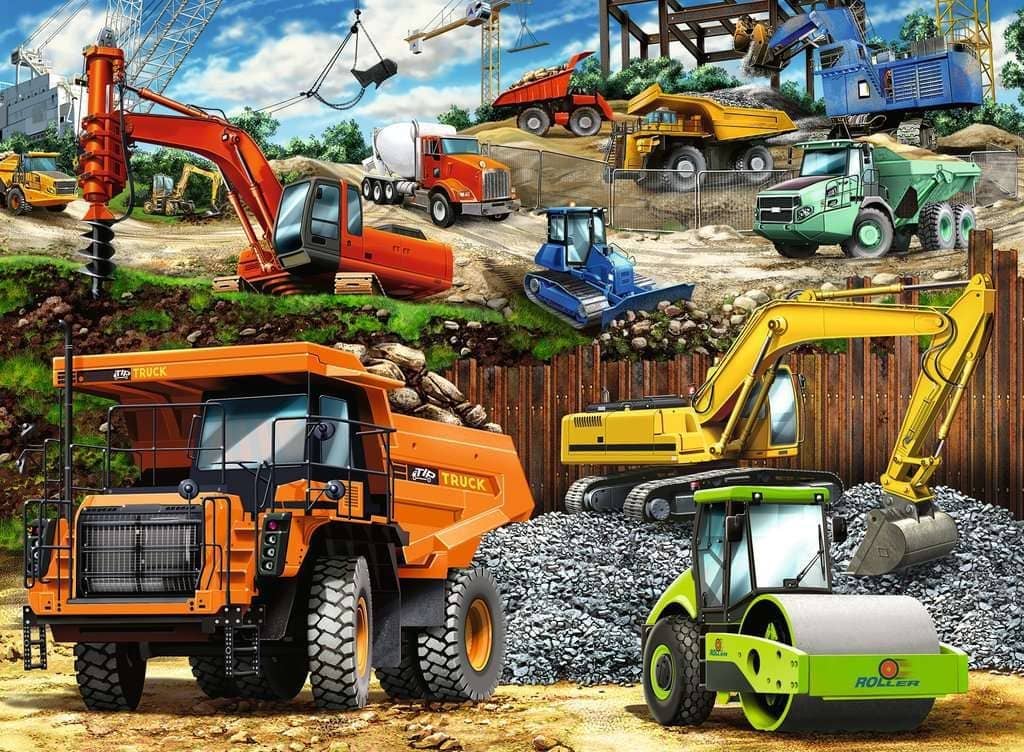 Ravensburger - Construction Vehicles Jigsaw Puzzle 100 Pieces - Image 2