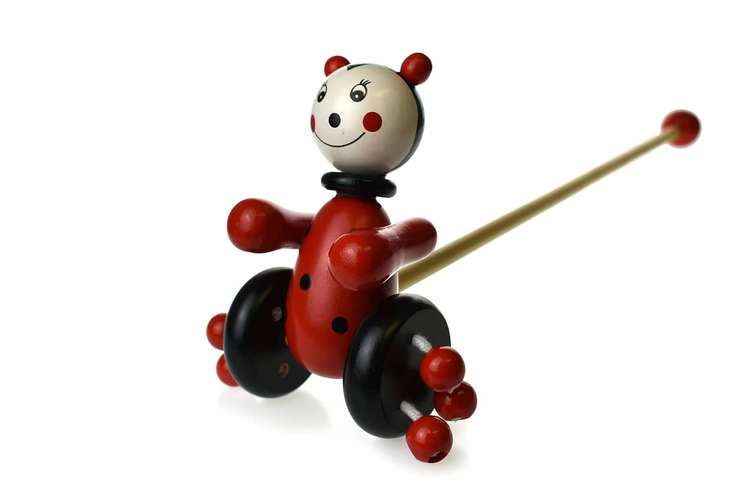 Kaper Kidz Wooden Ladybird Push-a-long