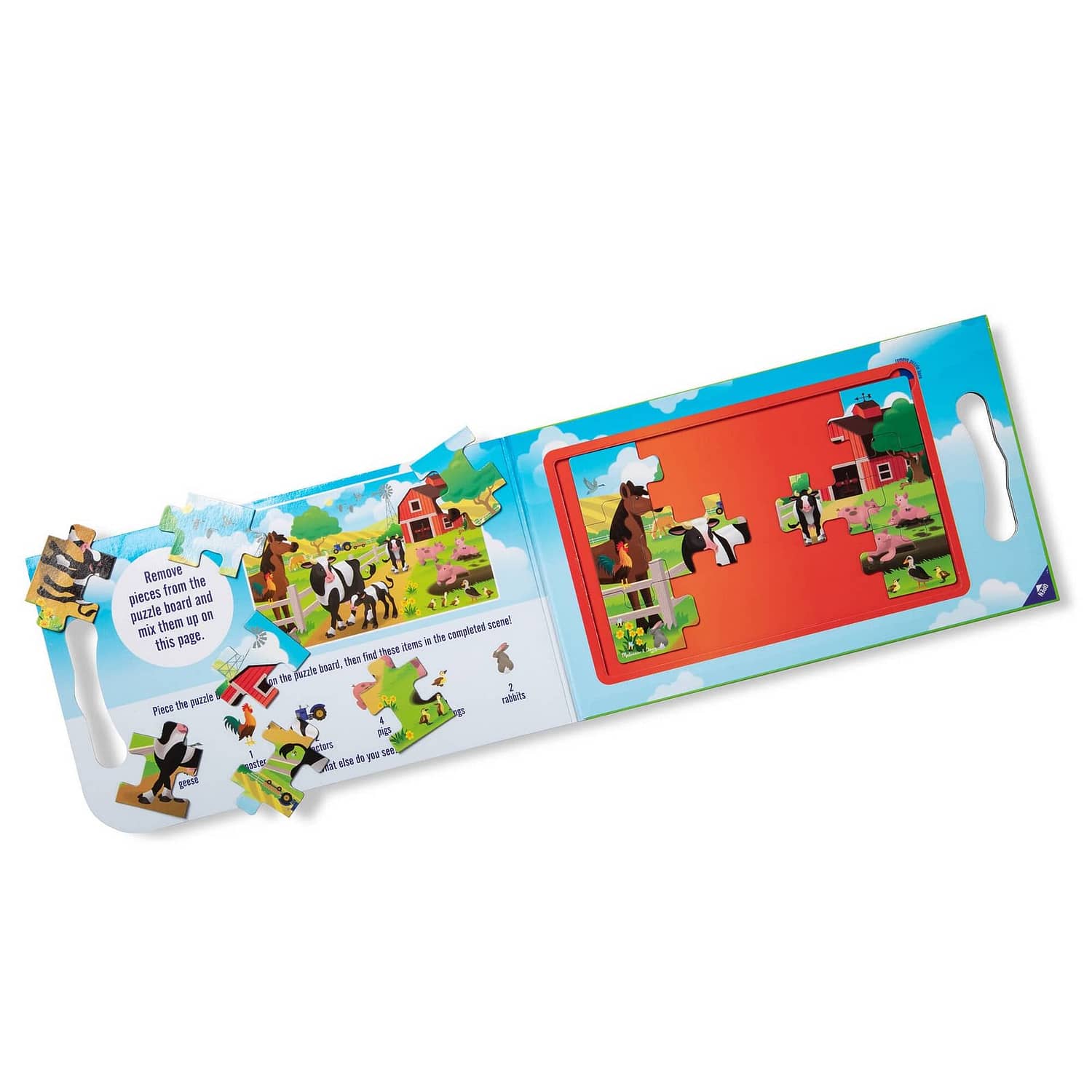Melissa & Doug - Take Along Magnetic Jigsaw Puzzles - On The Farm - Image 3