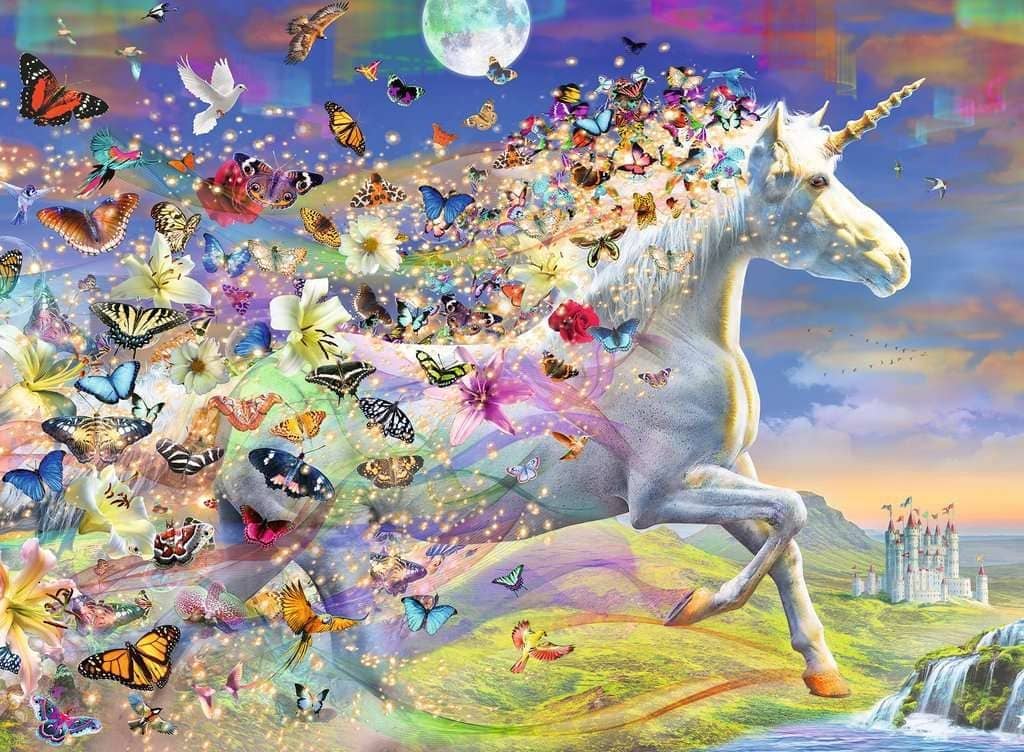 Ravensburger - Unicorn And Butterflies Jigsaw Puzzle 500 Pieces - Image 2