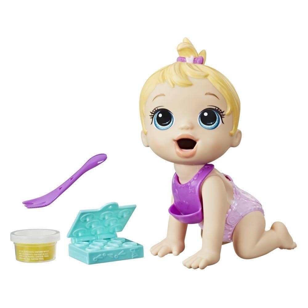 Baby Alive - Lil Snacks Doll Eats And Poops 8-inch Baby Doll With Snack Mold Toy For Kids Ages 3 And Up Blonde Hair Hasbro