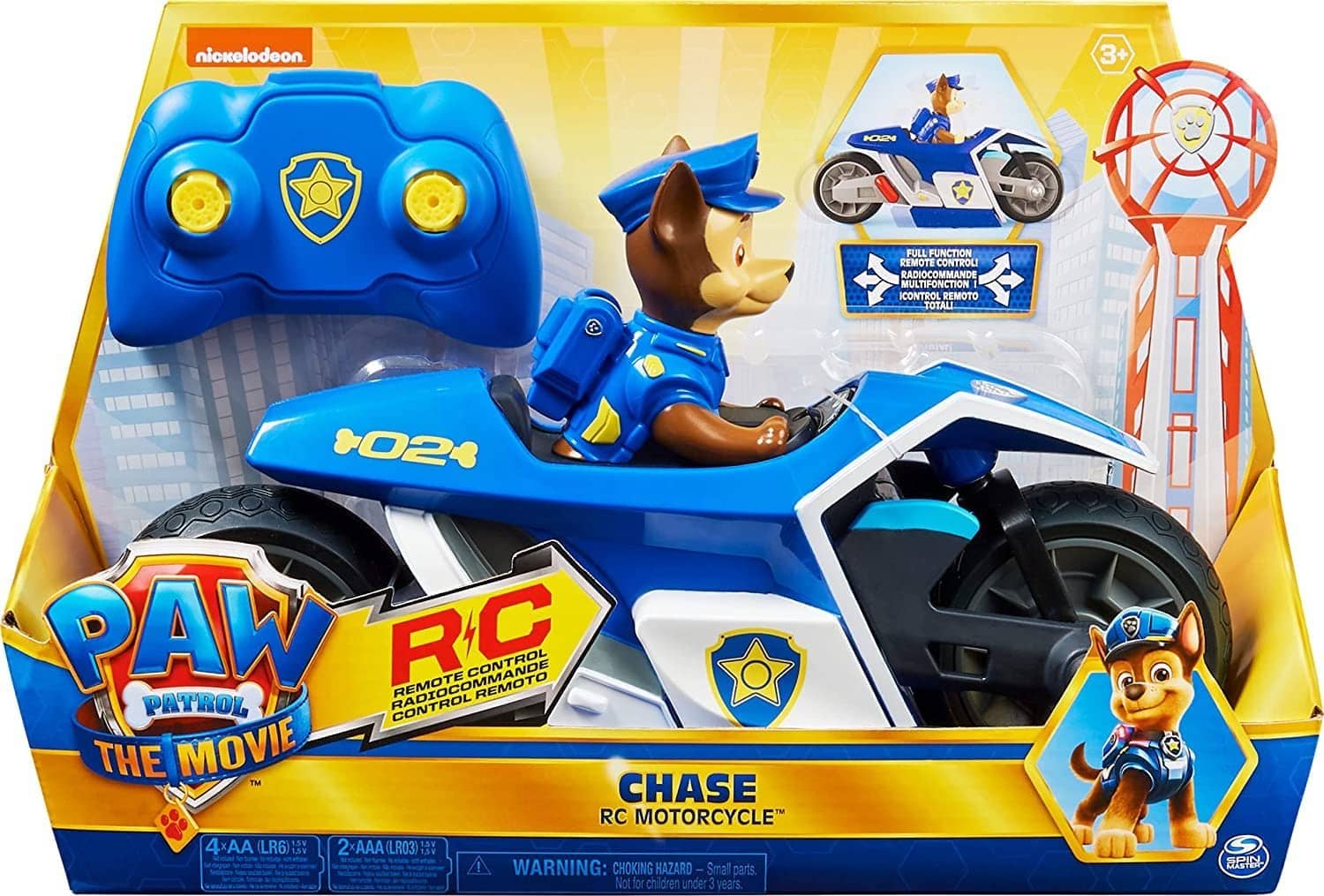 Paw Patrol - Chase Rc Movie Motorcycle Remote Control