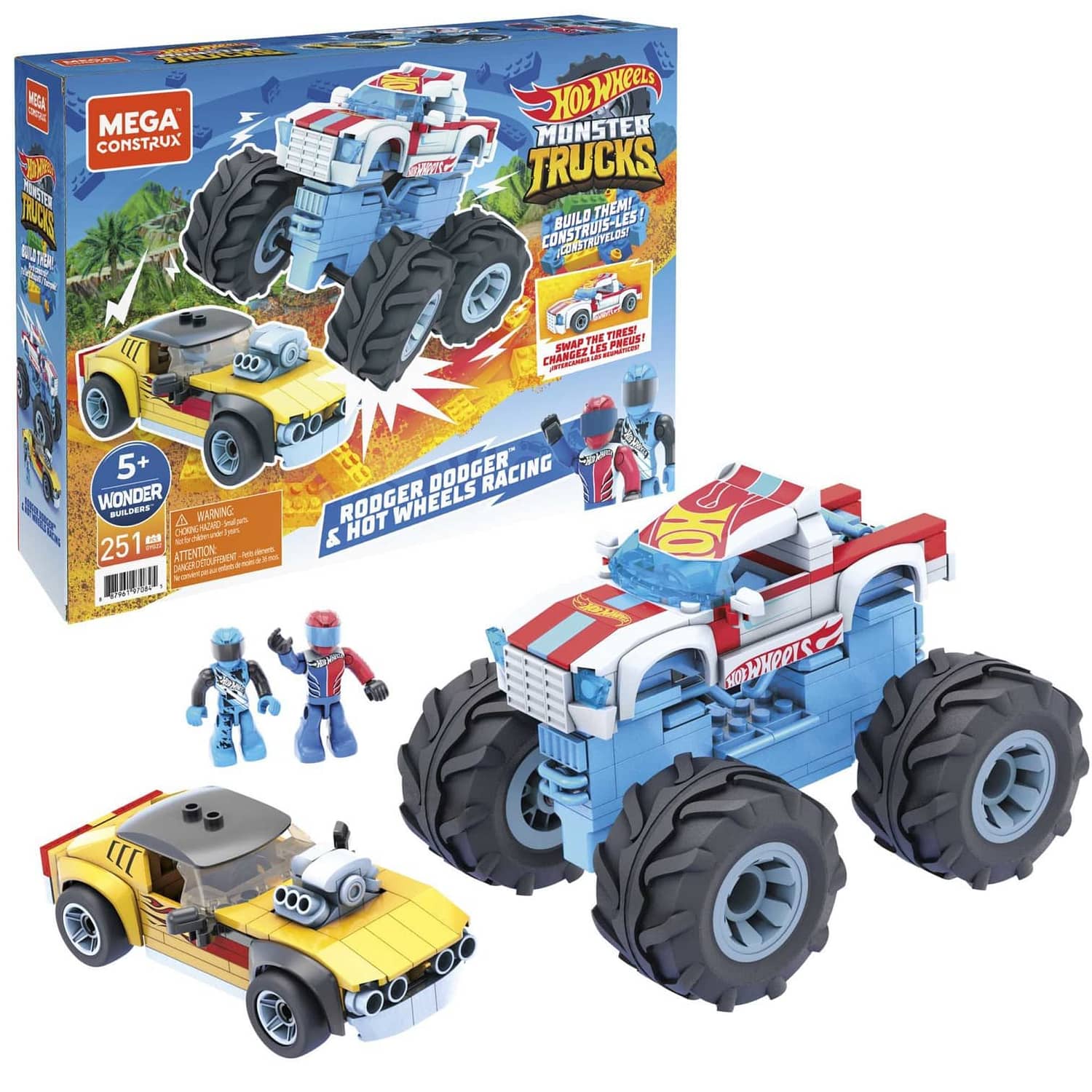 Hot Wheels® - Mega Construx Rodger Dodger & Hot Wheels® - Racing Mattel