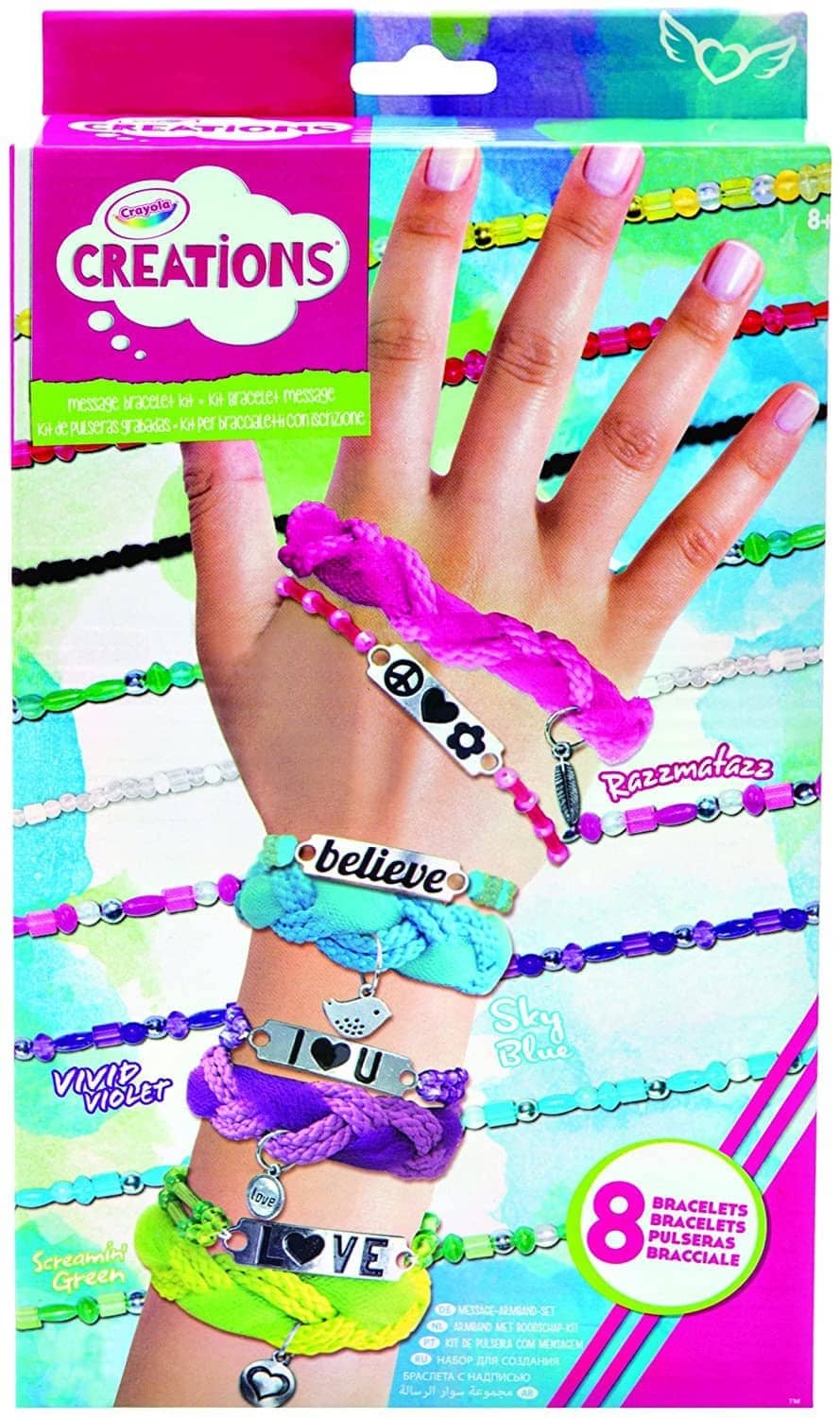 Crayola Creations Message Bracelet Kit - Create 8 Custom Bracelets