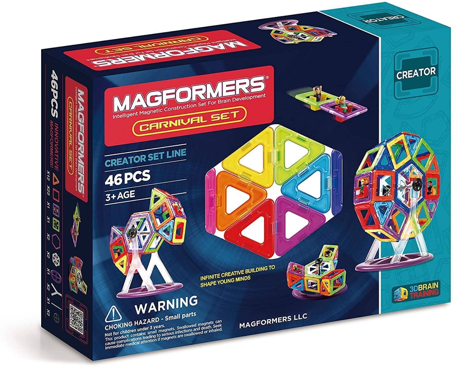 Magformers - Creator Carnival Set 46 Pieces Magnetic Building Kit Stem