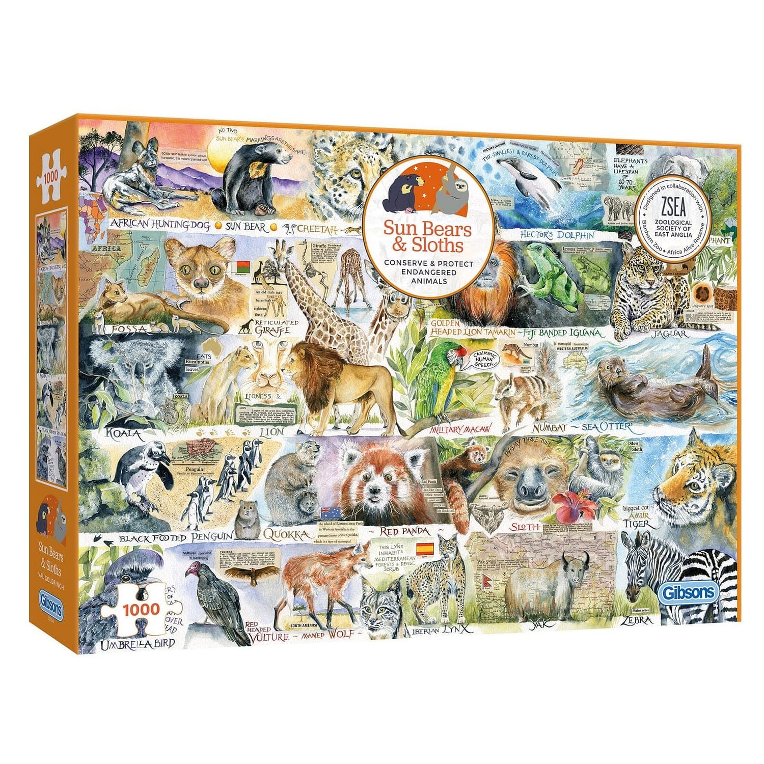 Gibsons - Sun Bears & Sloths - Jigsaw Puzzle 1000 Pieces