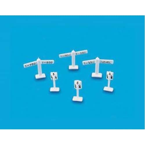 MODEL SCENE 5051 OO LEVEL SIGNS & MILE POSTS HO