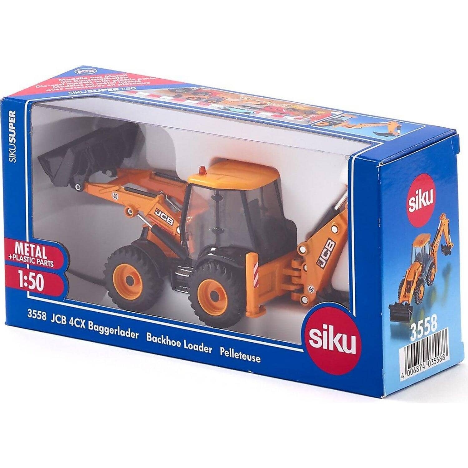 Siku - Jcb 4cx Backhoe Loader 1:50 - Image 9