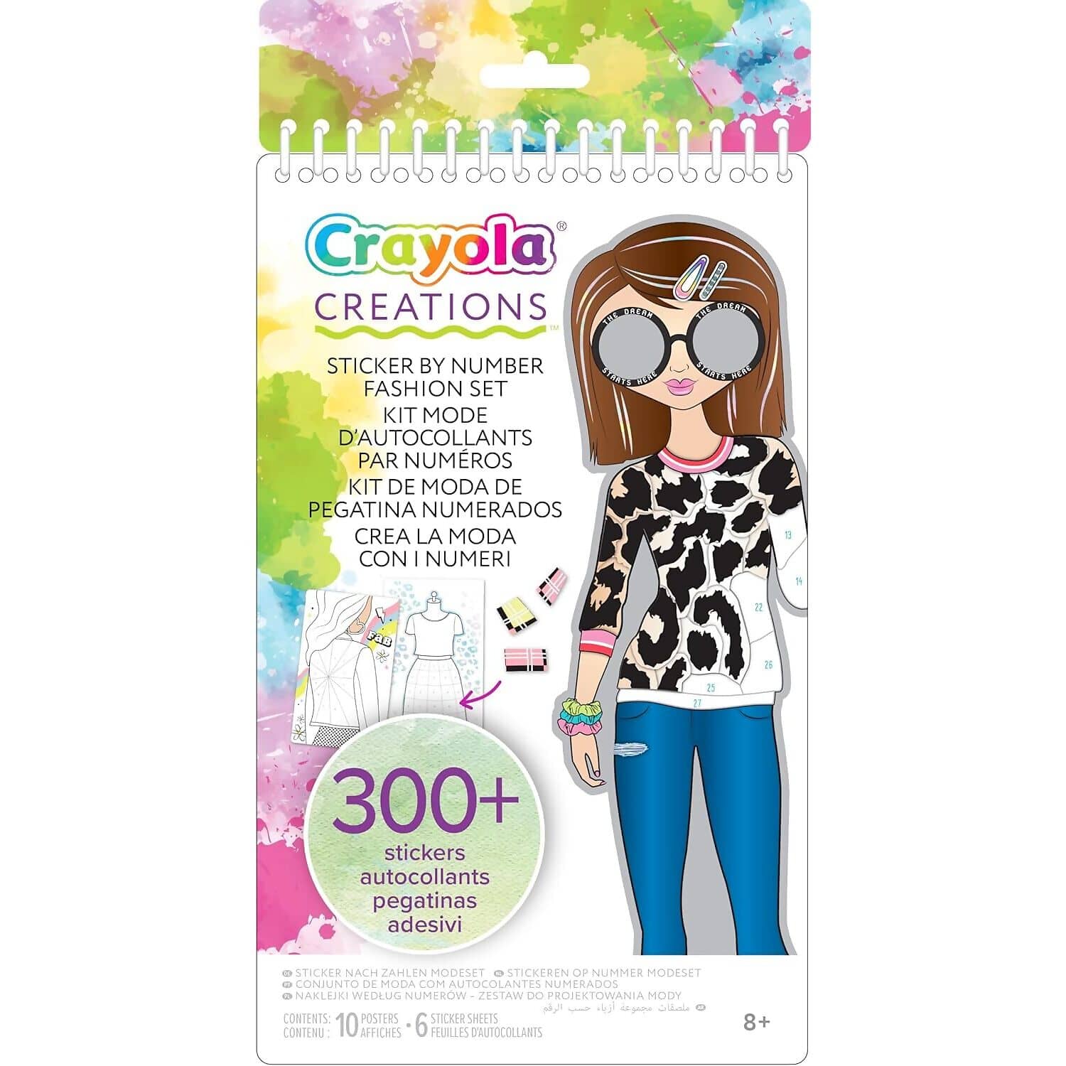 Crayola - Creations Sticker By Number Fashion Sketch Set