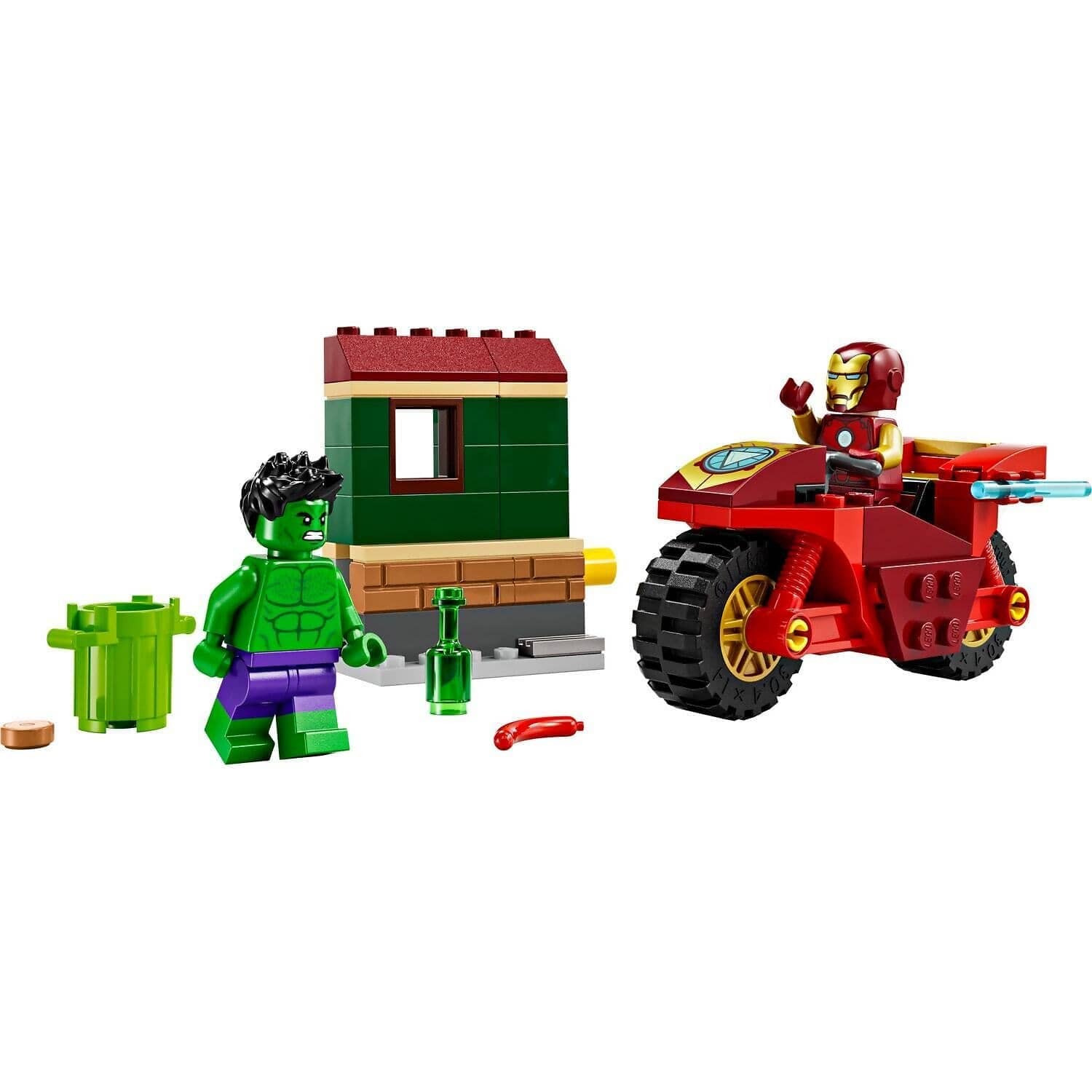 LEGO 76287 Iron Man with Bike and The Hulk - Marvel Superheroes 4+ - Image 2