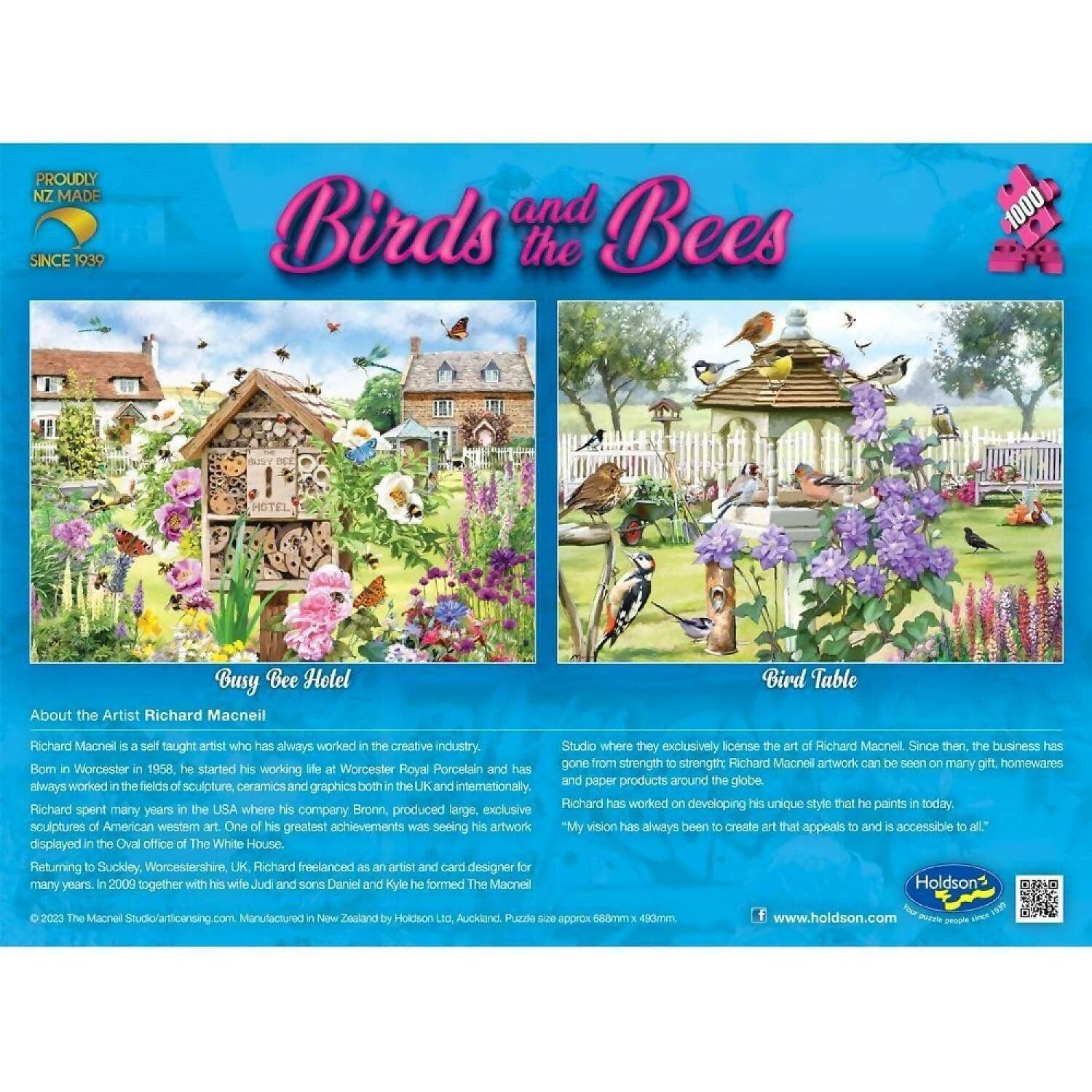 Holdson - Birds & The Bees - Bird Table - Jigsaw Puzzle 1000 Pieces - Image 4