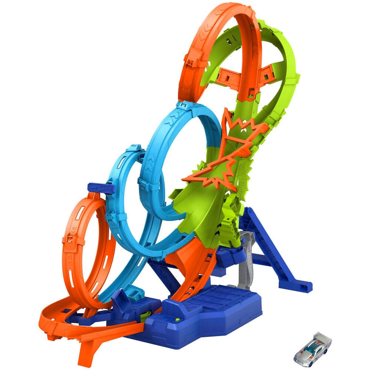 Hot Wheels - Action 4 Loop Crashout Trackset - Mattel - Image 2