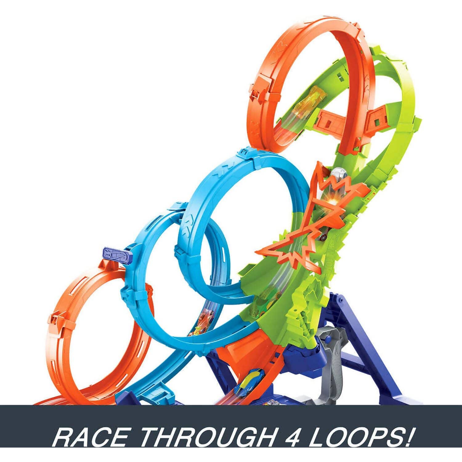 Hot Wheels - Action 4 Loop Crashout Trackset - Mattel - Image 3