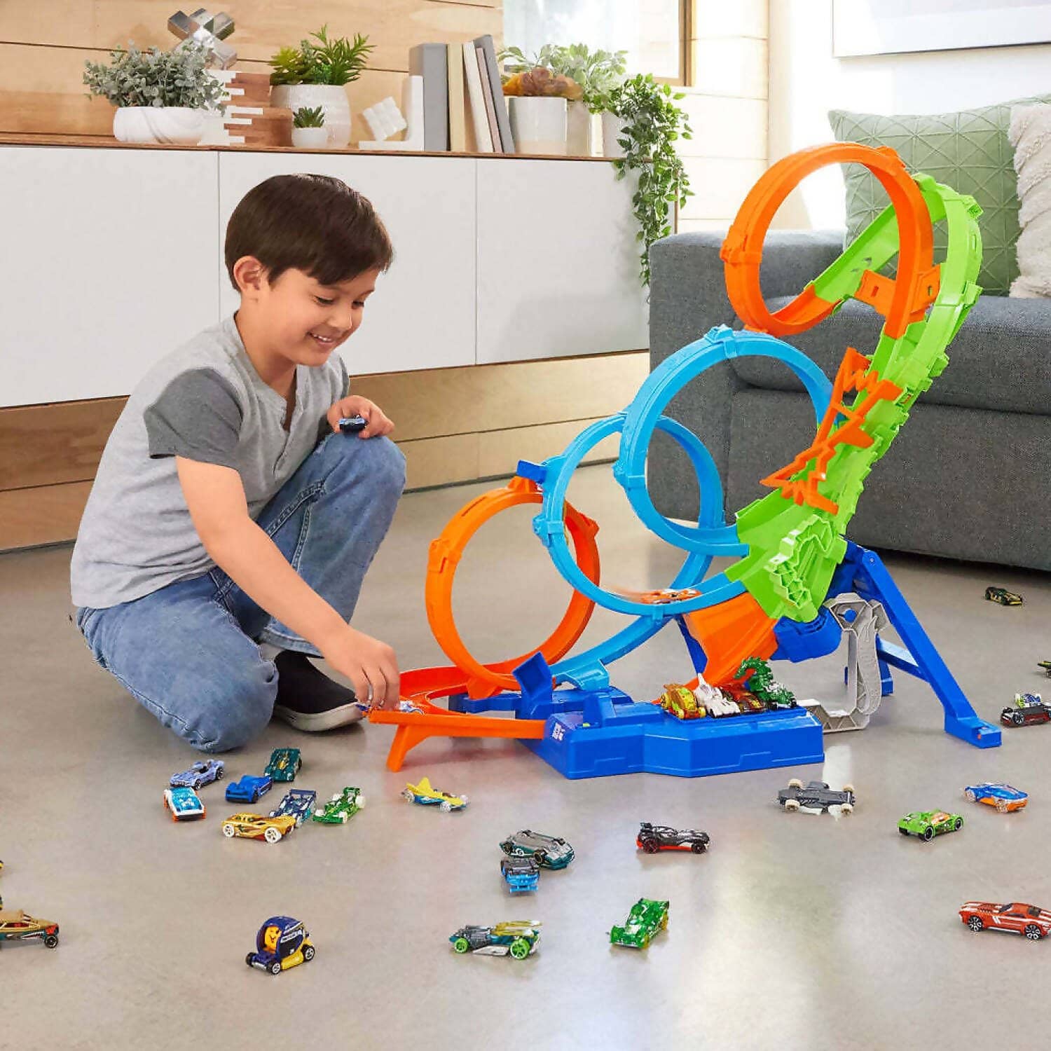 Hot Wheels - Action 4 Loop Crashout Trackset - Mattel - Image 6