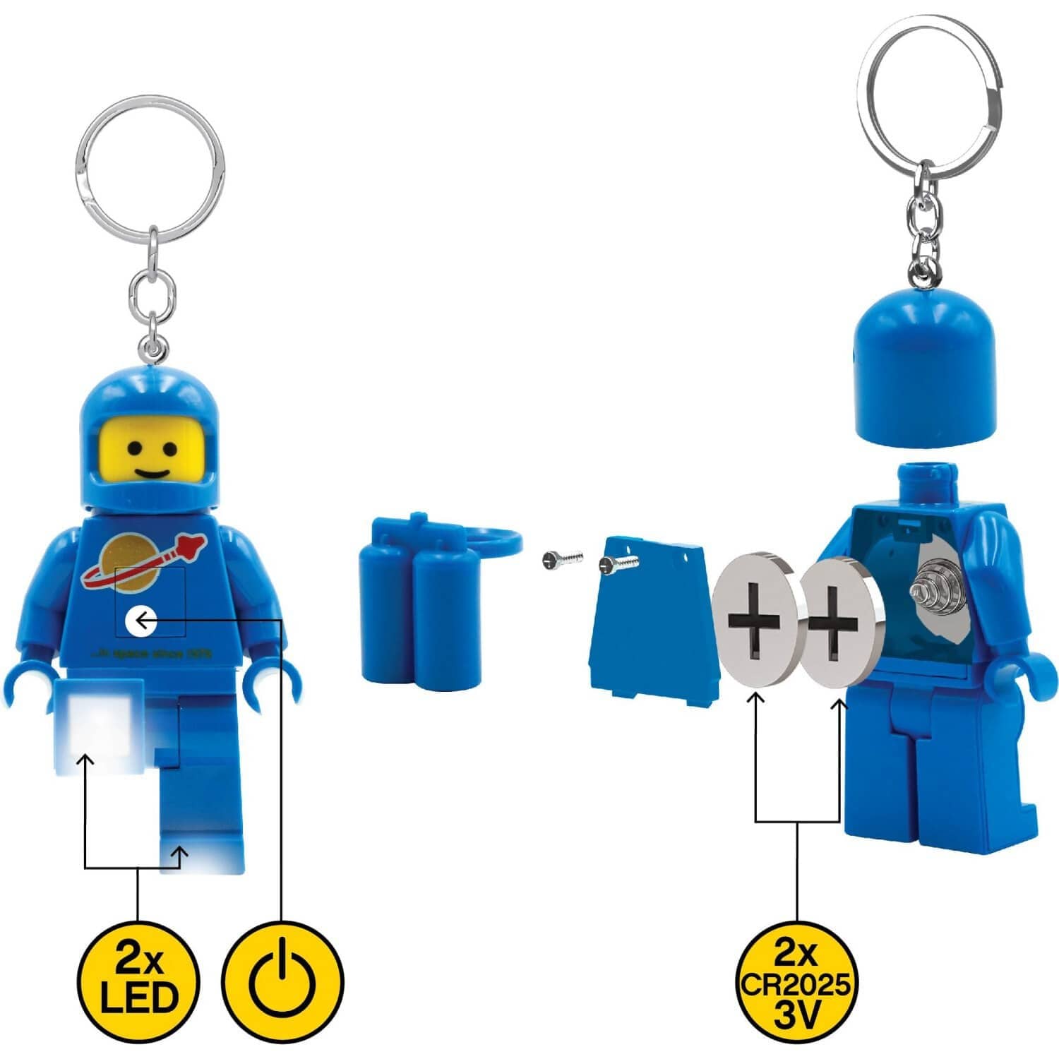LEGO Blue Spaceman Minifigure LED Key Light - Image 4