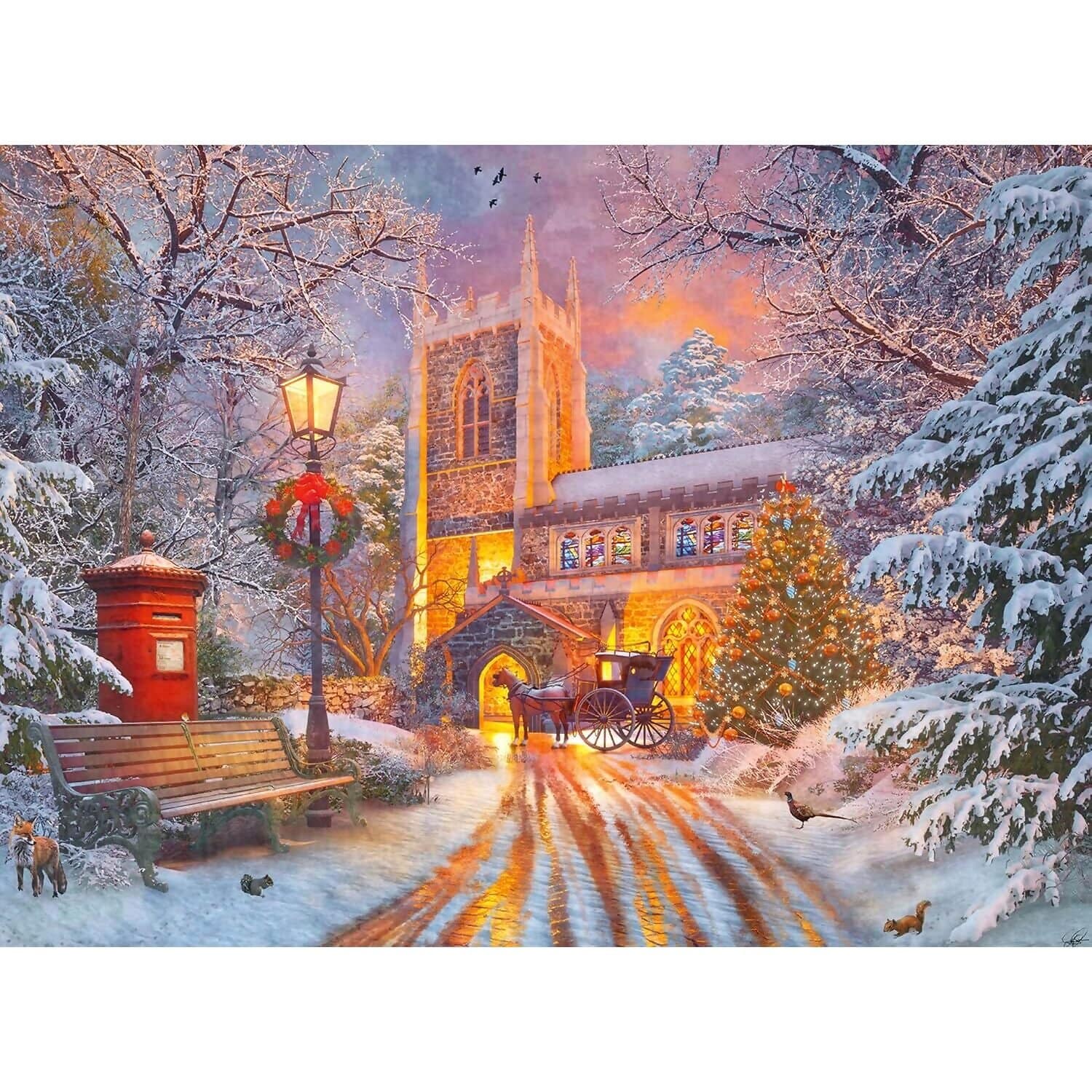 Ravensburger - Starline Sparkling Christmas Glow In The Dark Jigsaw Puzzle 500 Pieces - Image 2
