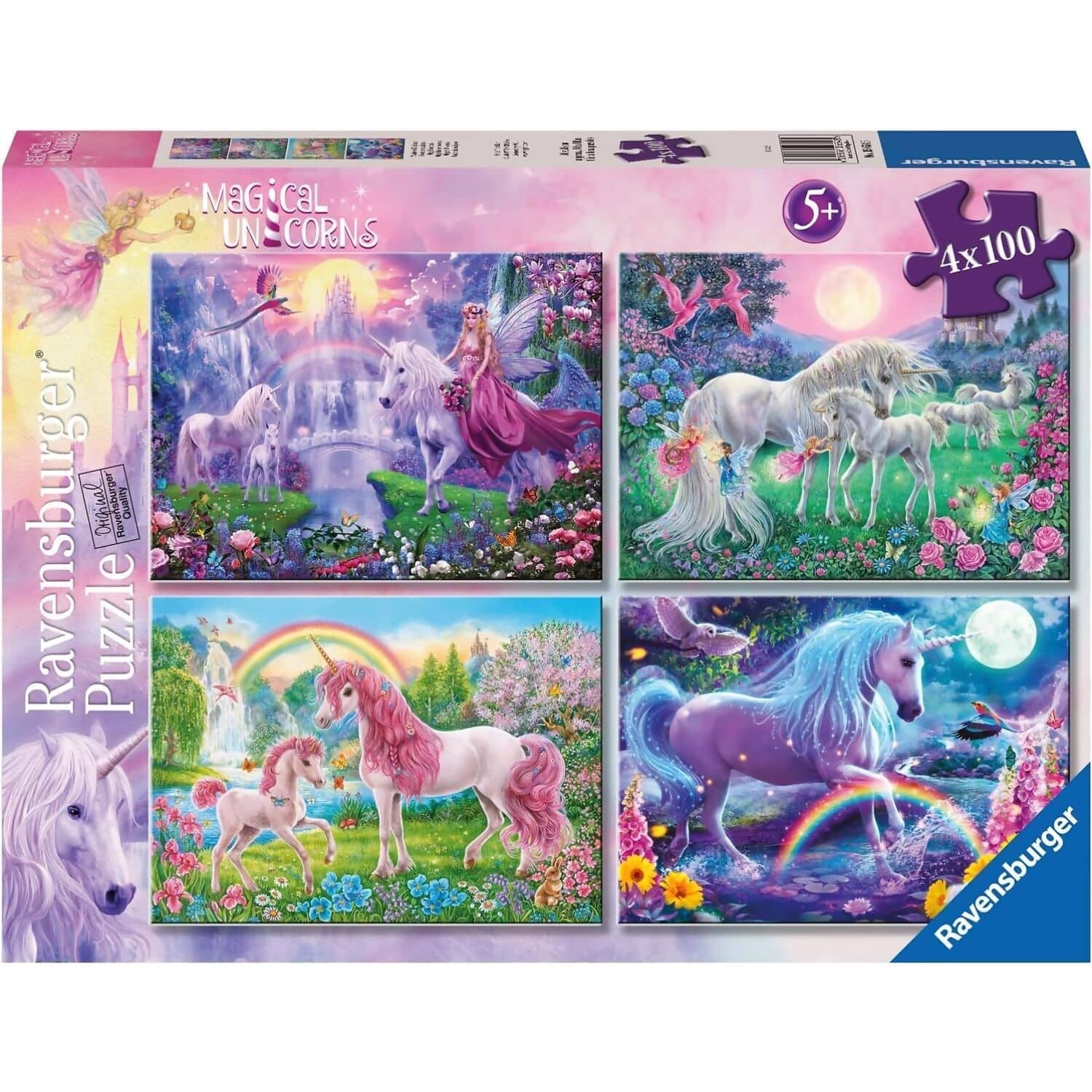 Ravensburger - Magical Unicorns Bumper Pack Jigsaw Puzzle 4 X 100 Pieces