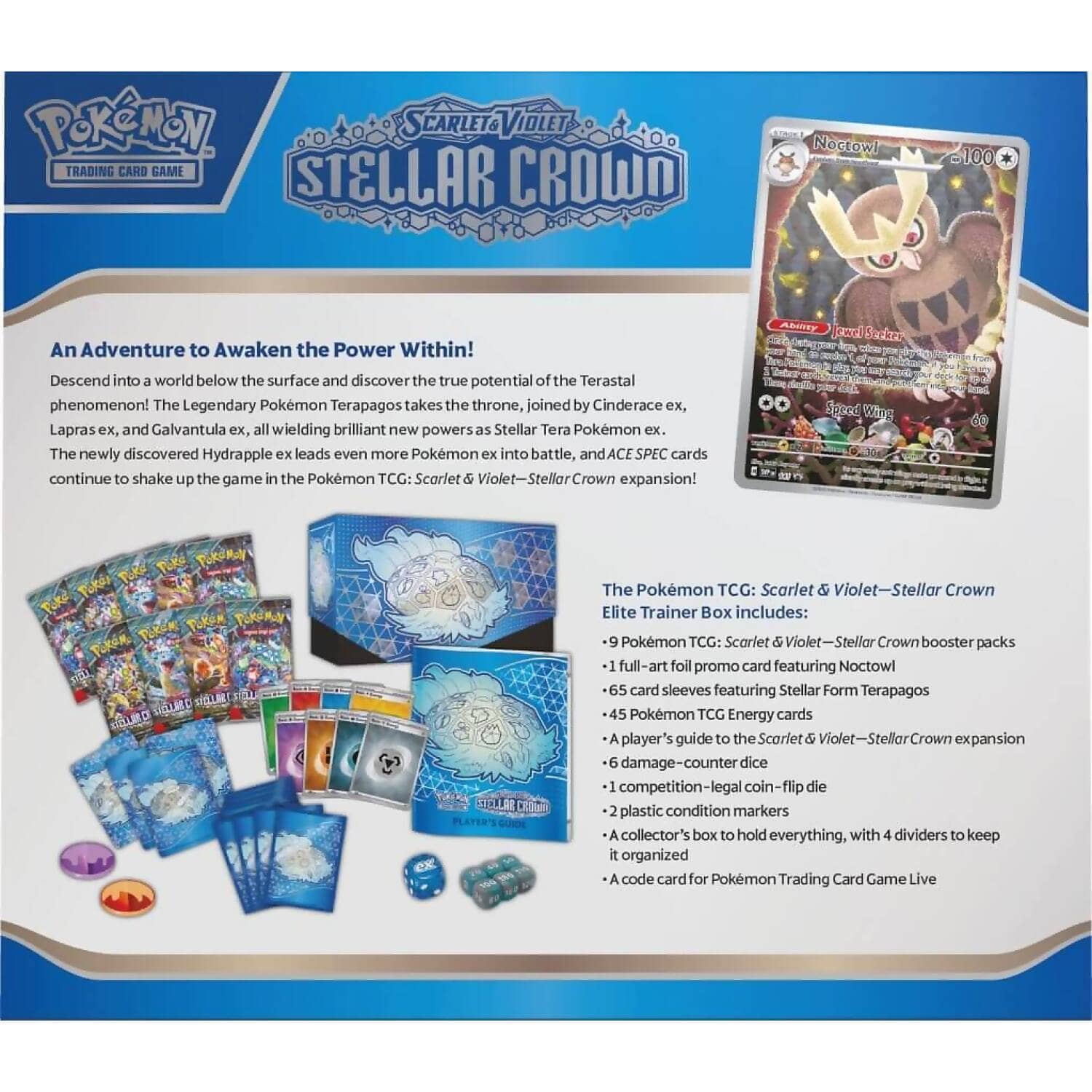 Pokemon - Tcg Scarlet & Violet 7 Stellar Crown Elite Trainer Box - Image 3