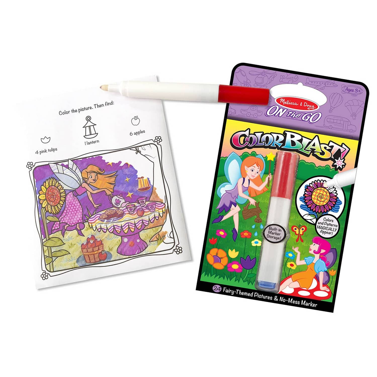 Melissa & Doug - On The Go Colorblast No-mess Colouring Pad - Fairies - Image 3