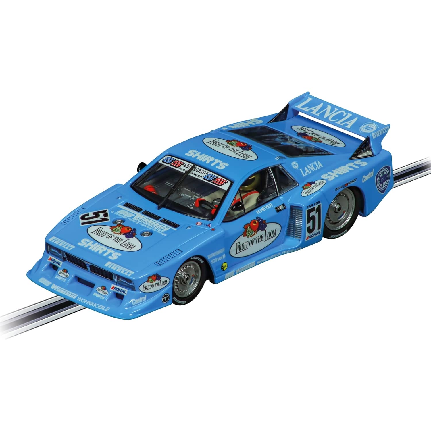 Carrera Evolution 1:32 - Lancia Beta Montecarlo Turbo Fruit of the Loom No.51 - Slot Car Also Suits Scalextric