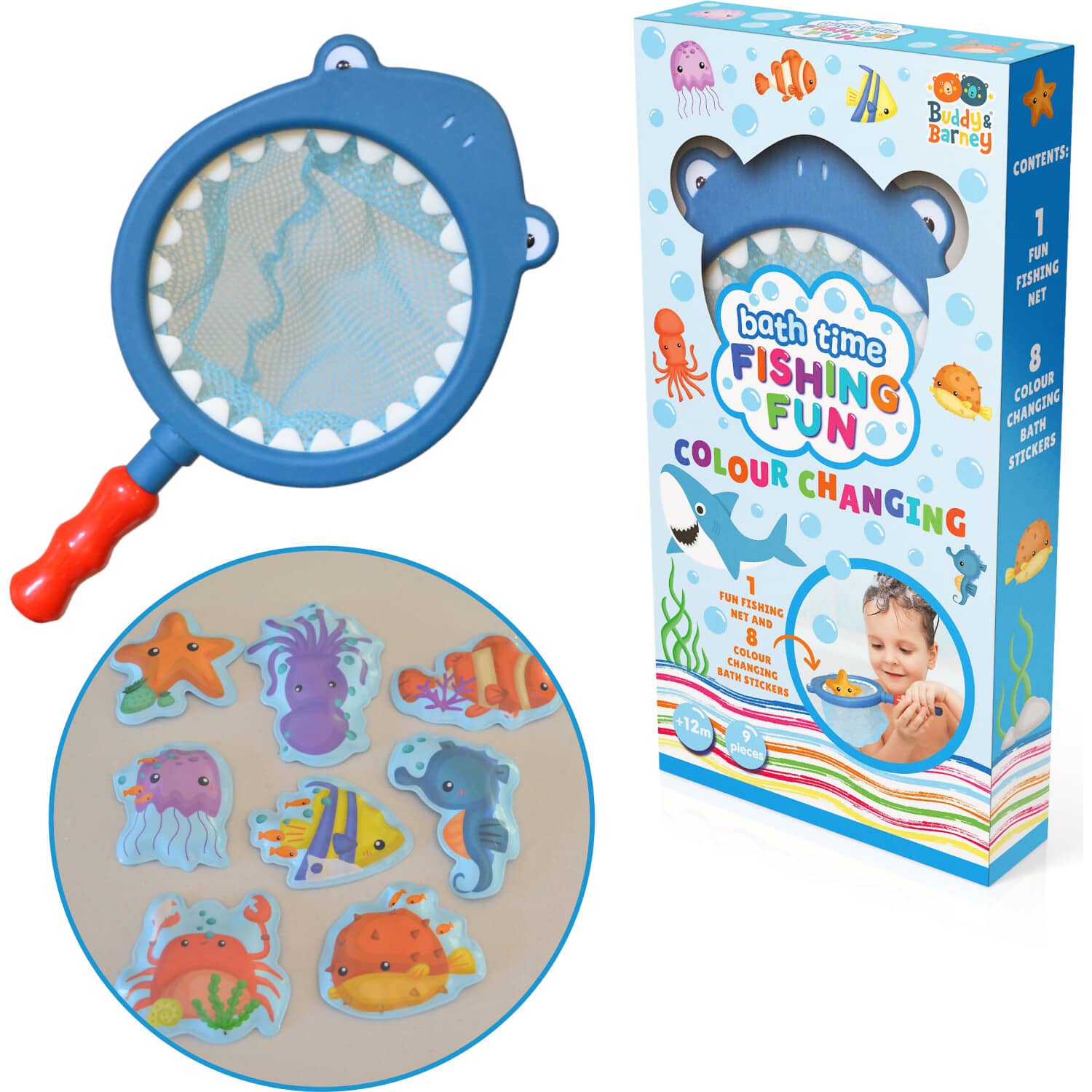 Buddy & Barney Bath Time Fishing Fun Colour Changing