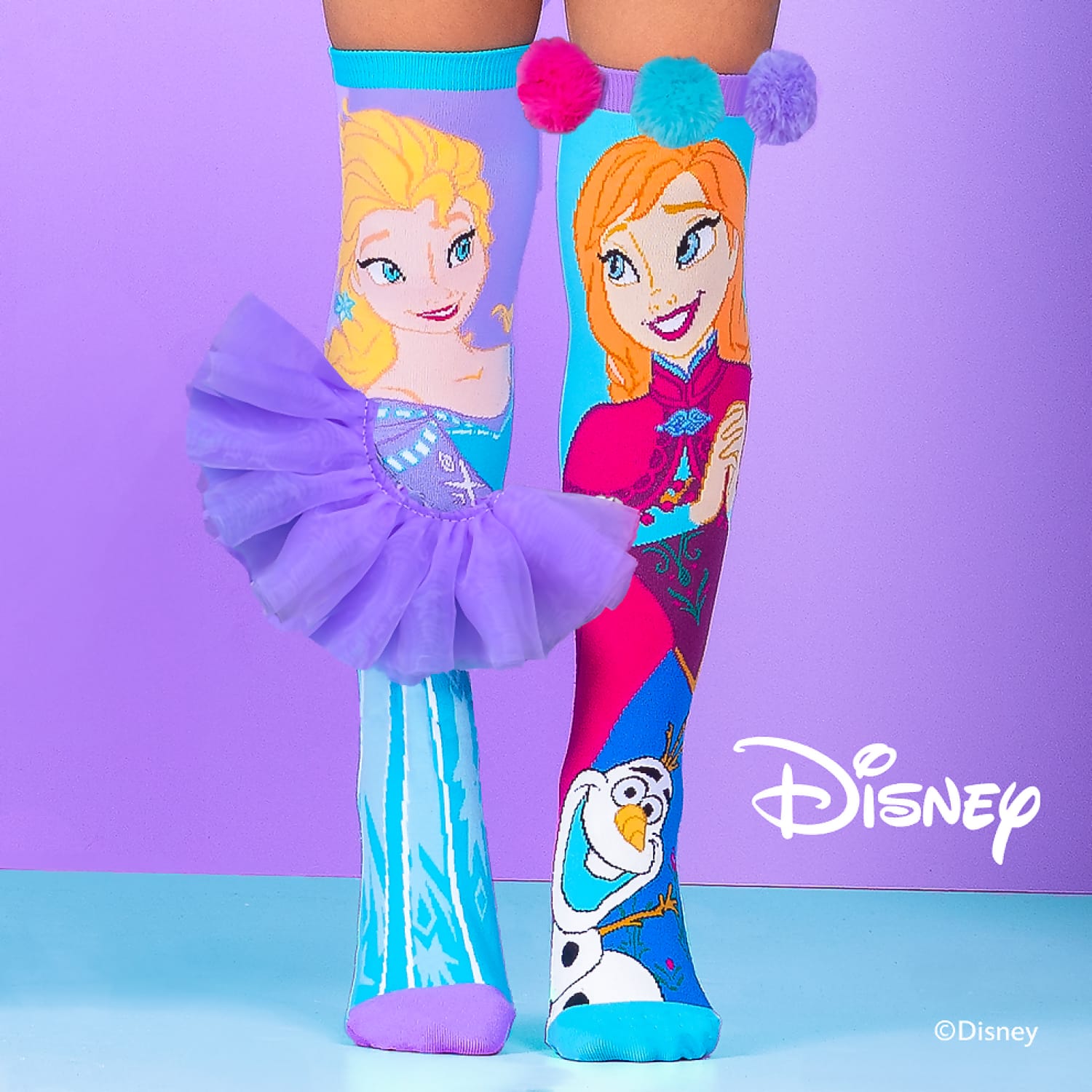 Madmia - Elsa & Anna Socks Toddler Age 3-5y