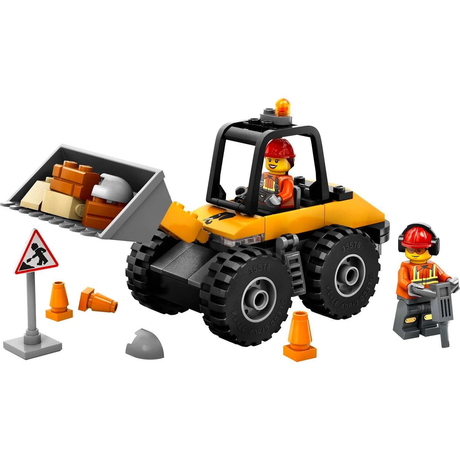 LEGO 60450 Yellow Construction Wheel Loader - City 4+ - Image 2