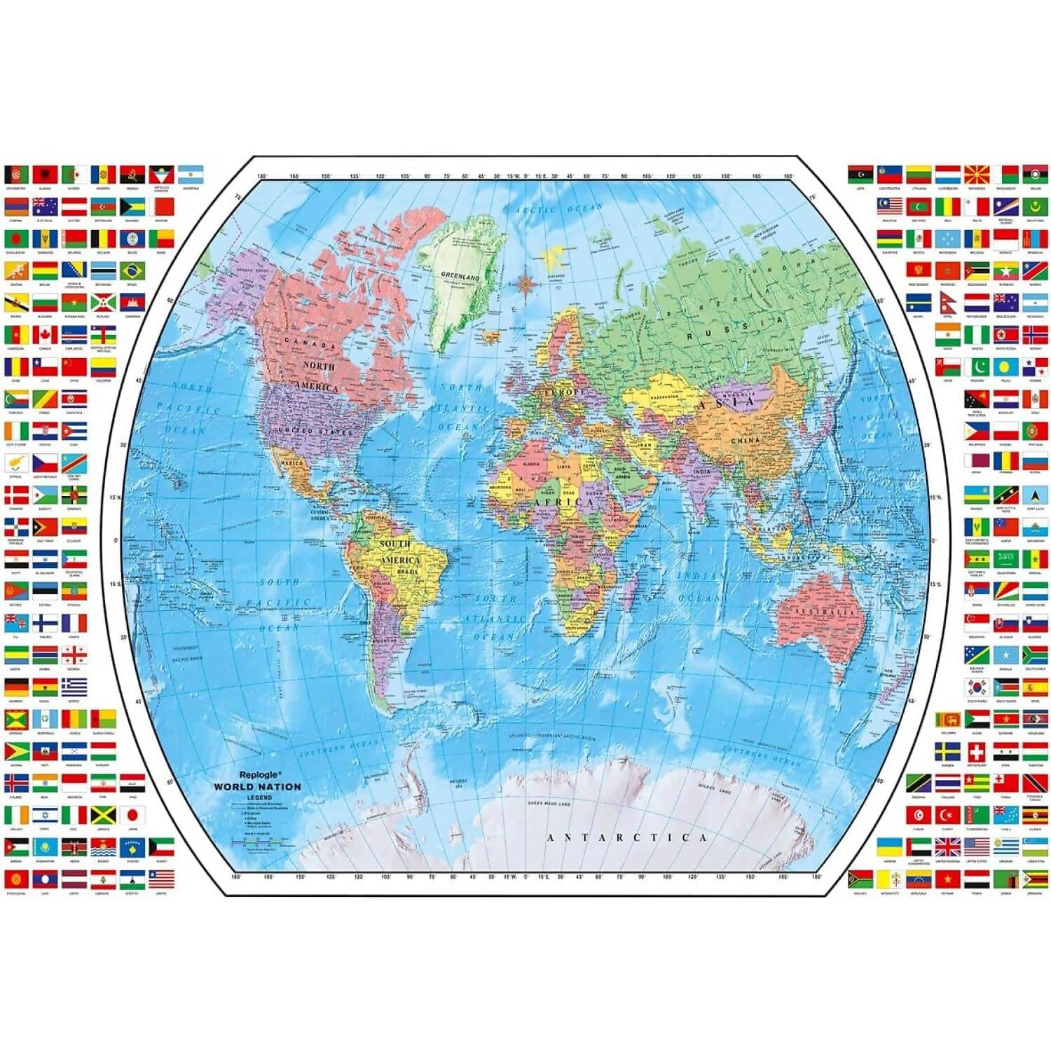 Ravensburger - Political World Map Jigsaw Puzzle 1000 Pieces - Image 2