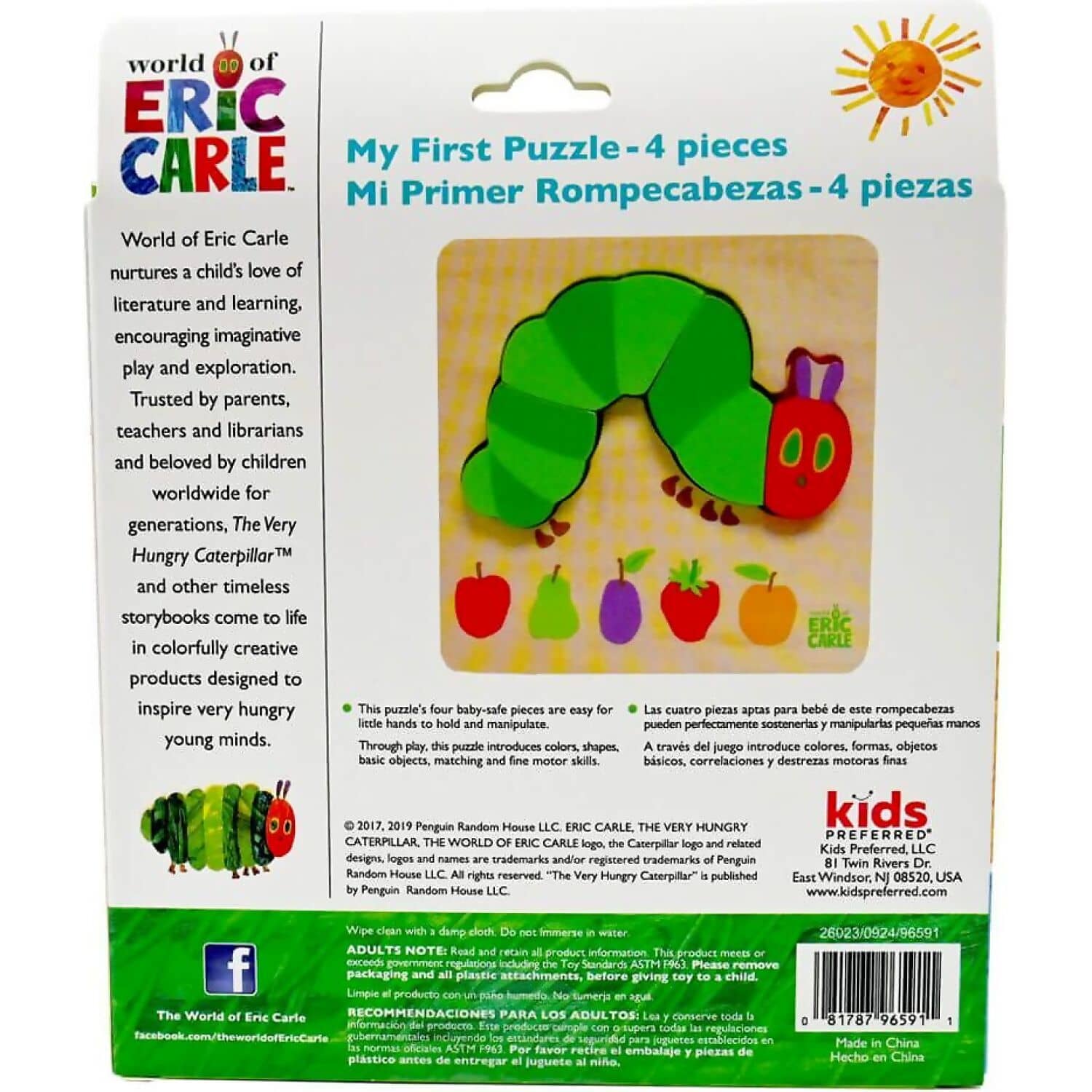 The World Of Eric Carle - The Very Hungry Caterpillar My First Puzzle 4 Pieces - Jasnor - Image 2